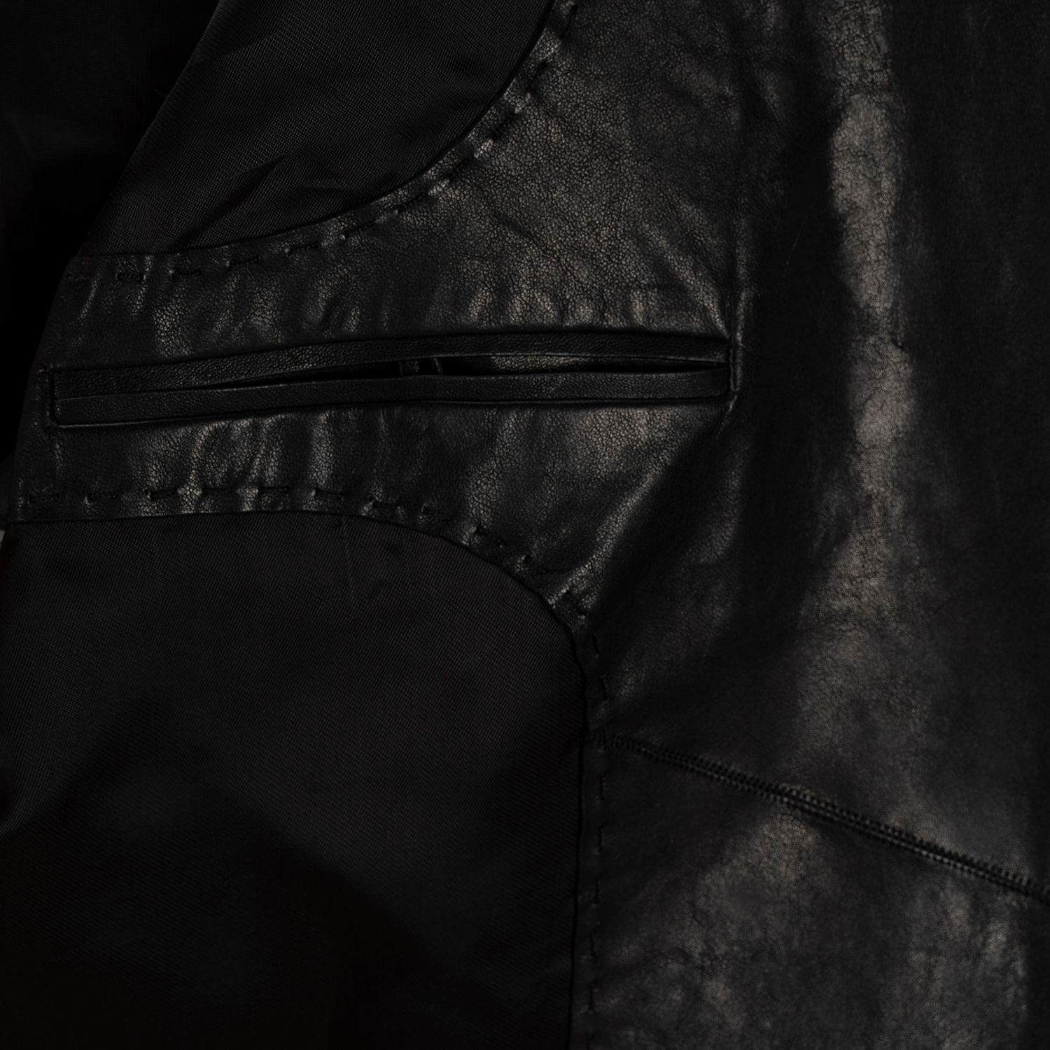 K15158 - LEATHER RELAXED FIT BIKER JACKET