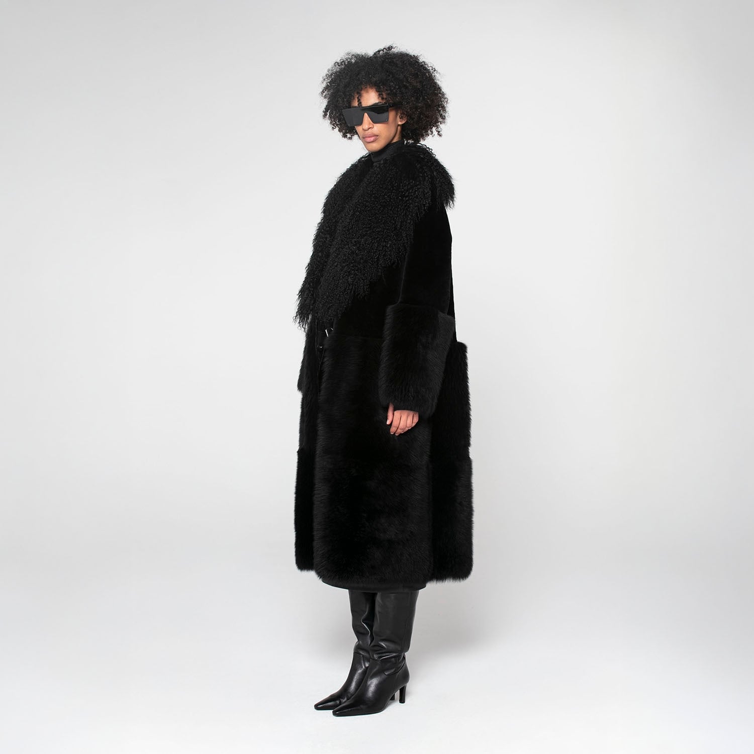 K15172- SHEARLING ROBE COAT