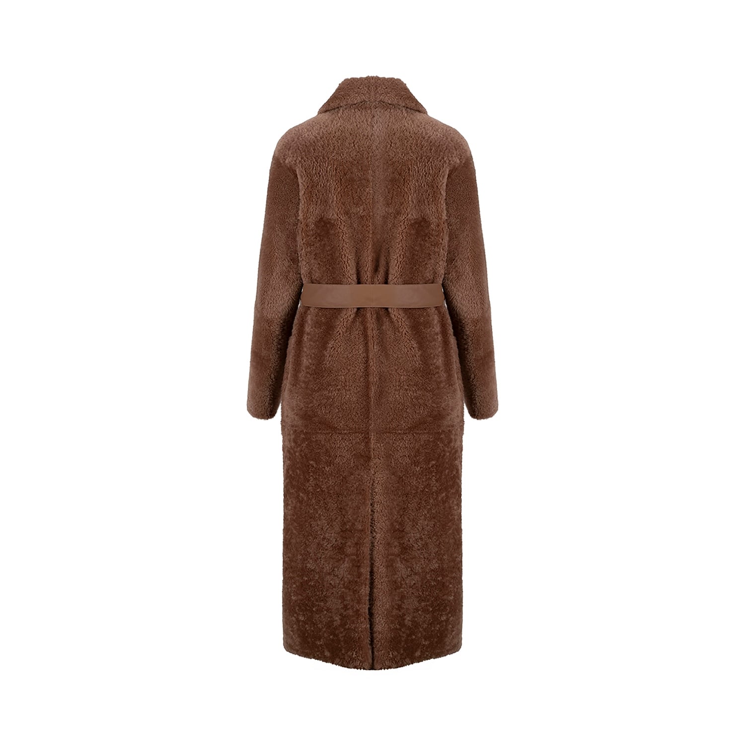 K15173-SHEARLING REVERSIBLE ROBE COAT