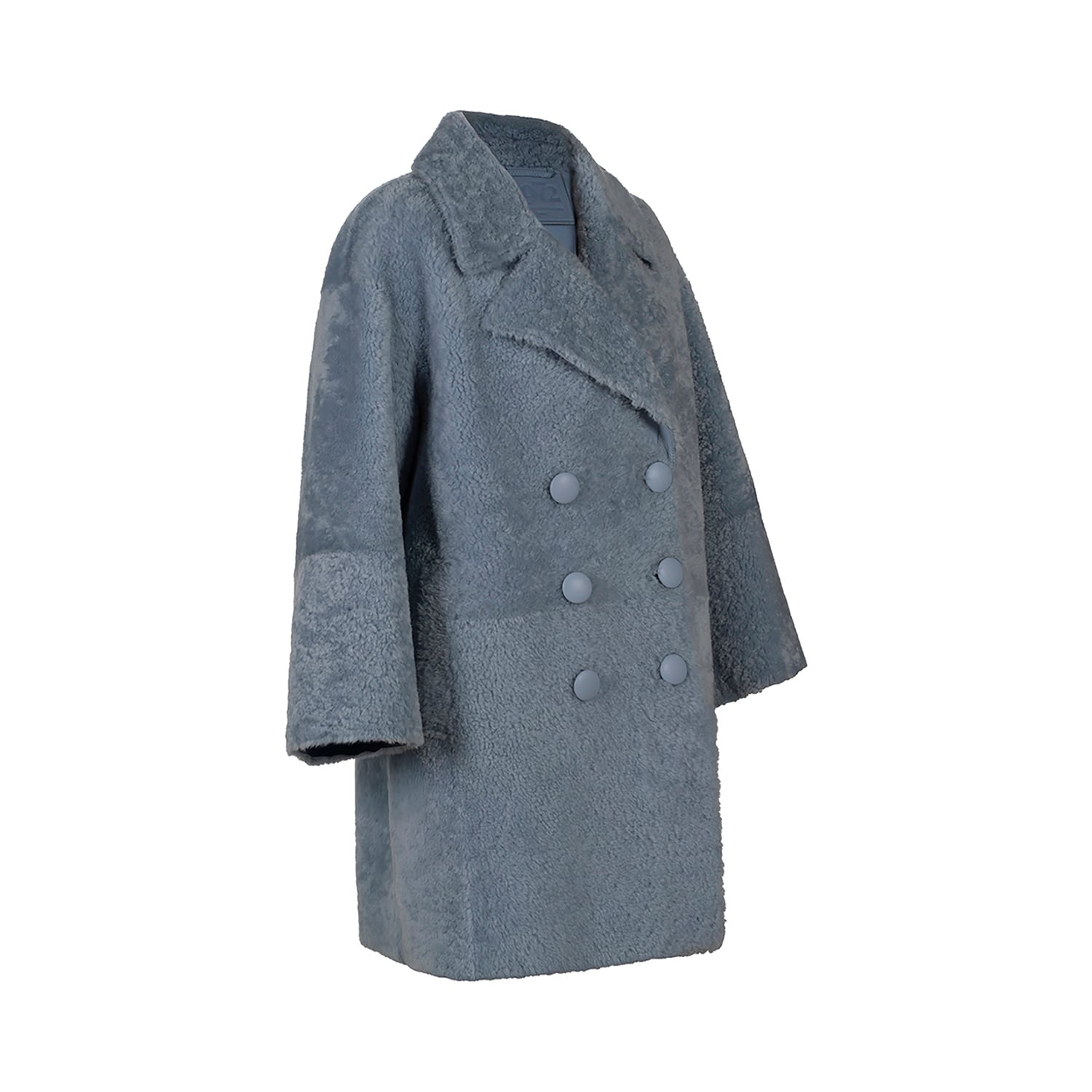 K15175-SHEARLING DOUBLE-BREASTED CABAN
