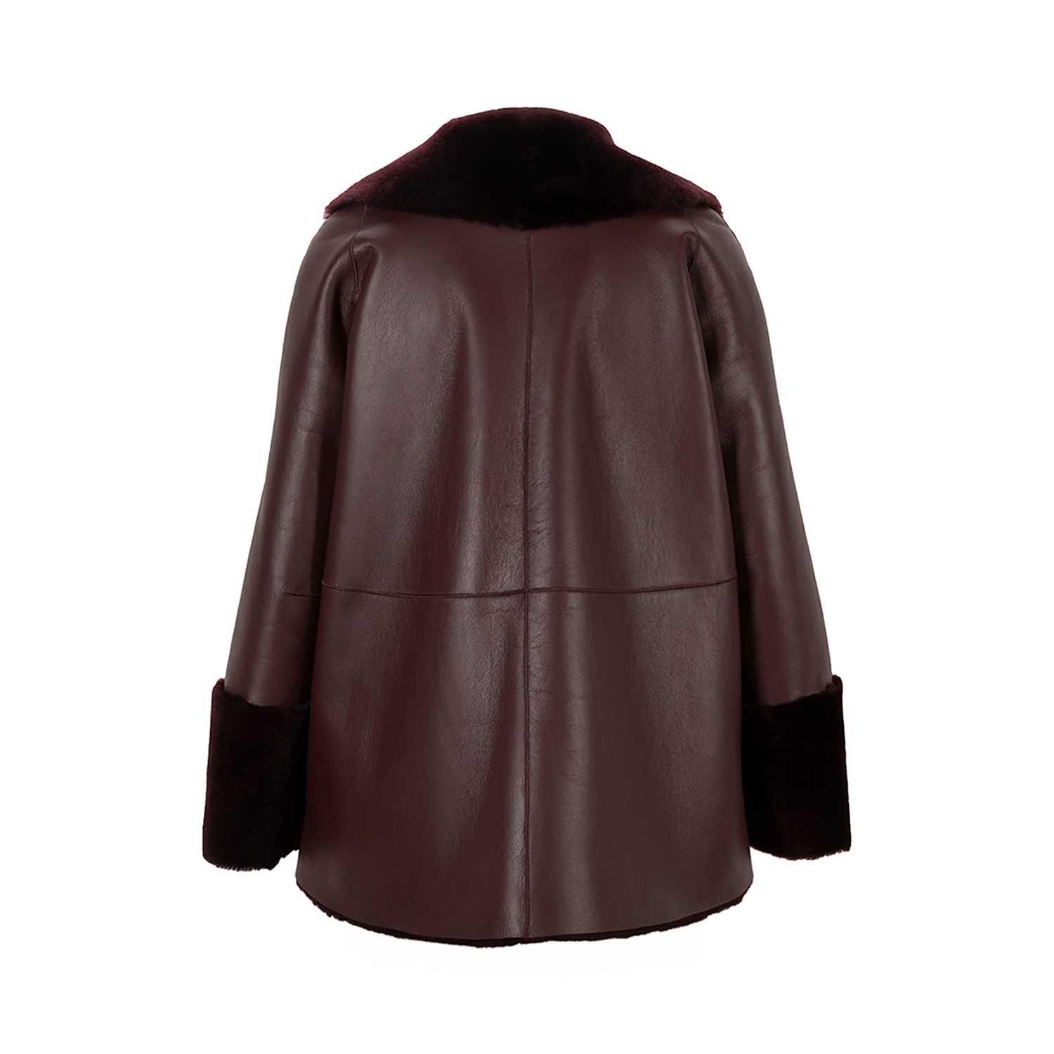 K15176- SHEARLING CAPE CABAN