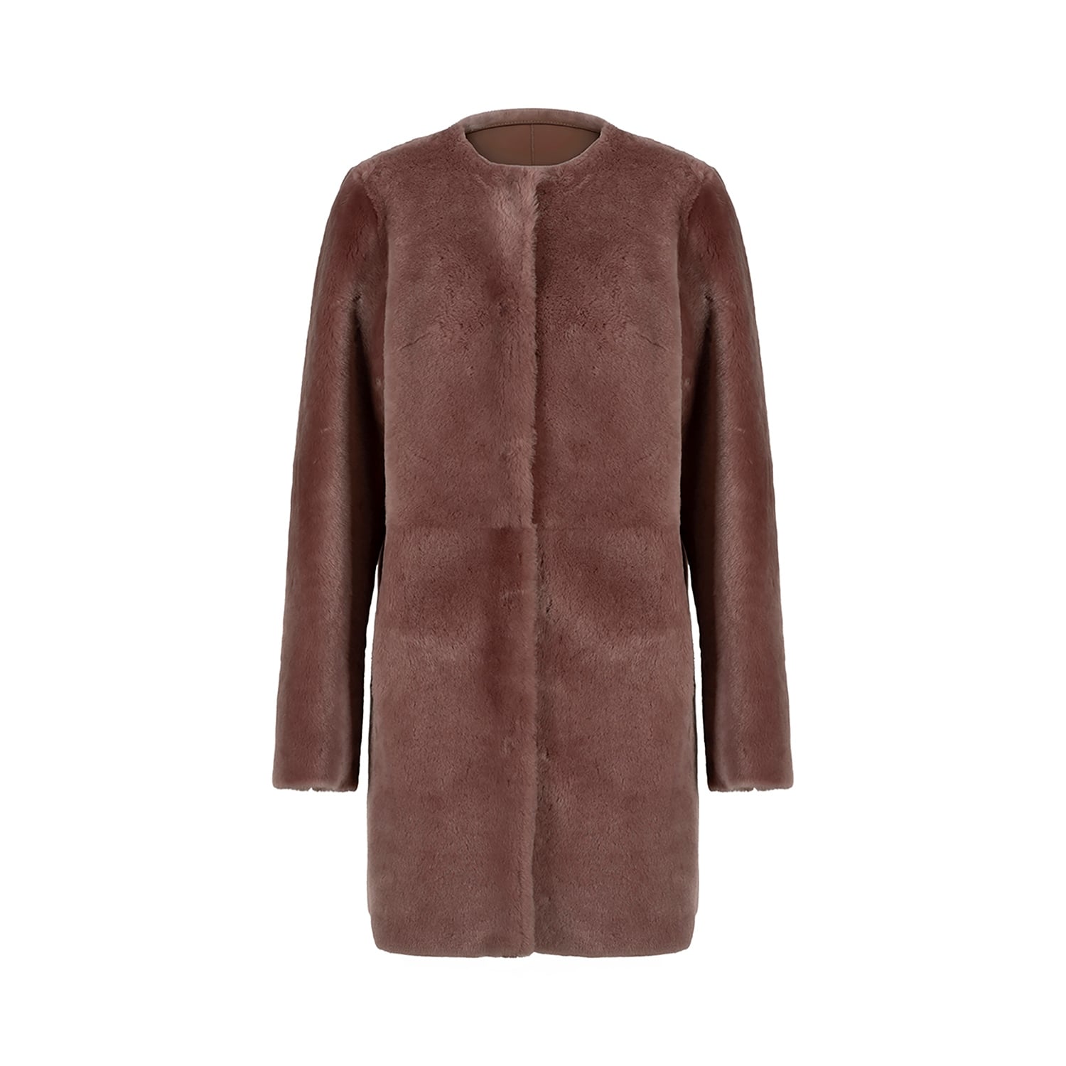 K15178-SHEARLING REVERSIBLE ROUND NECK CABAN