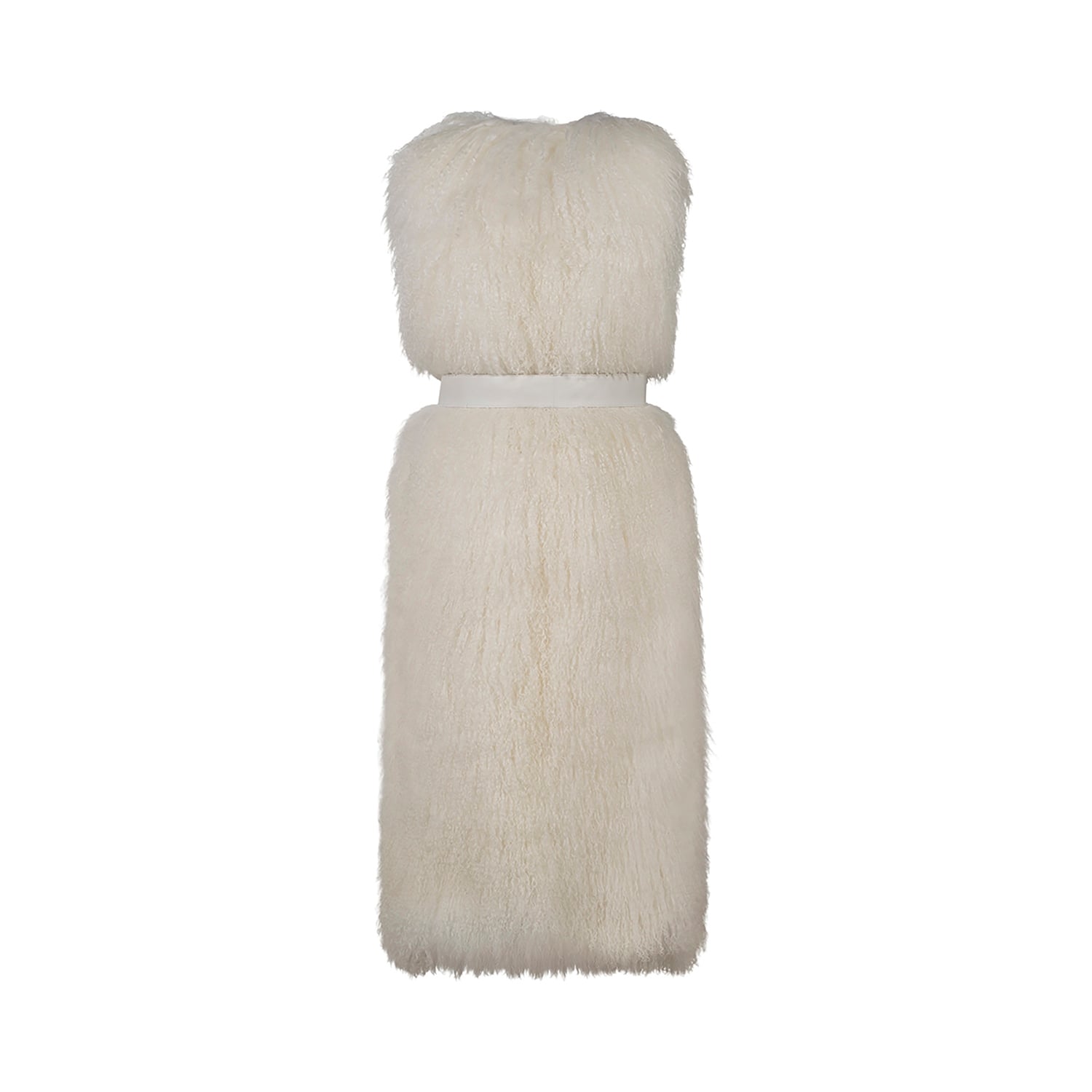 K15185-SHEARLING LONG GILET