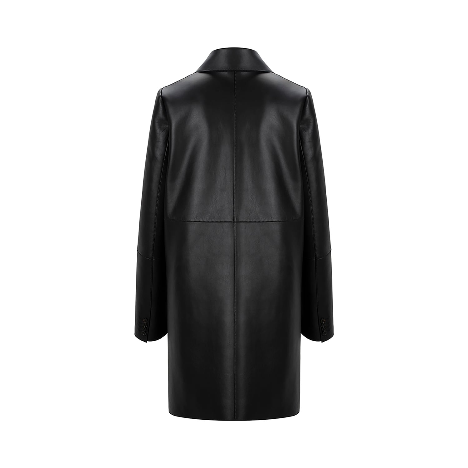 K15187- LEATHER ROUNDED BACK COAT