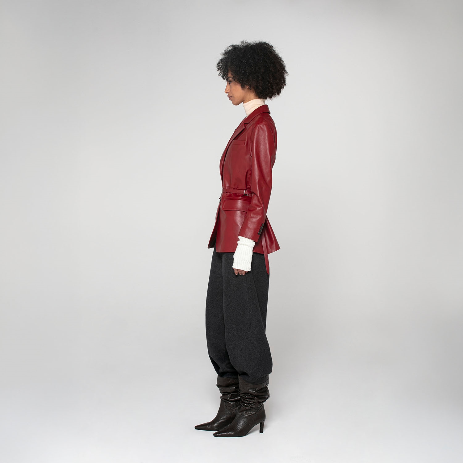 K15190 - LEATHER RELAXED FIT BLAZER