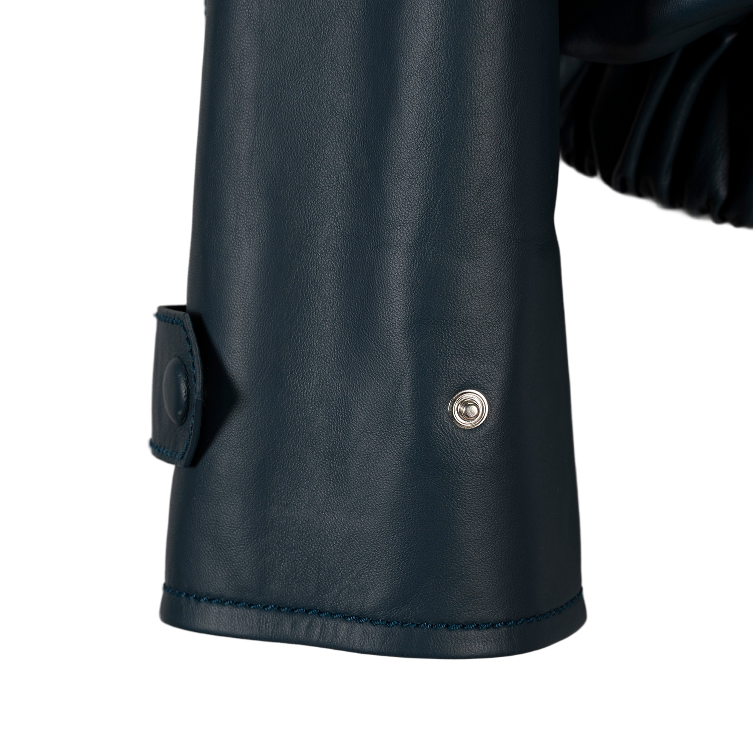 K15193- LEATHER OVERSIZED BOMBER