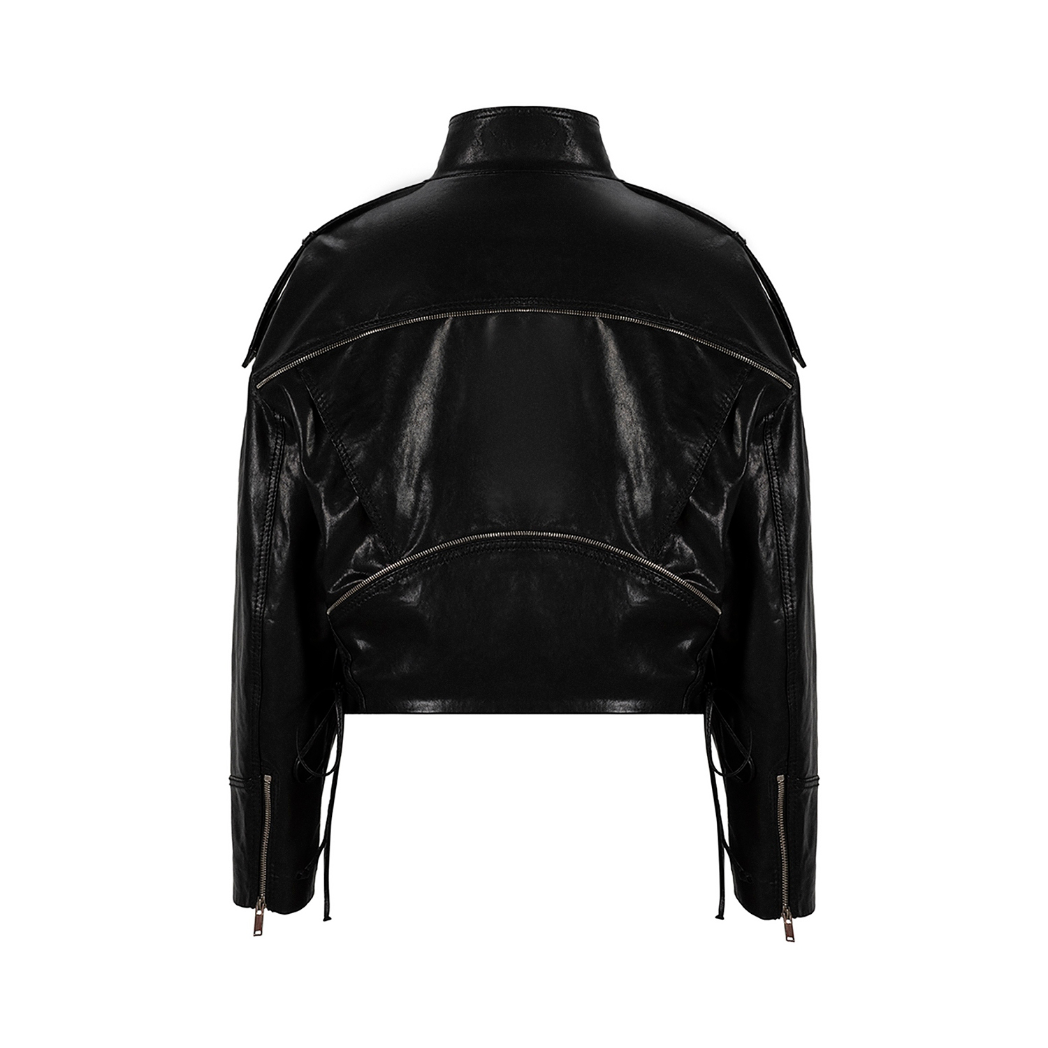 K15195 - LEATHER OVERSIZED BIKER