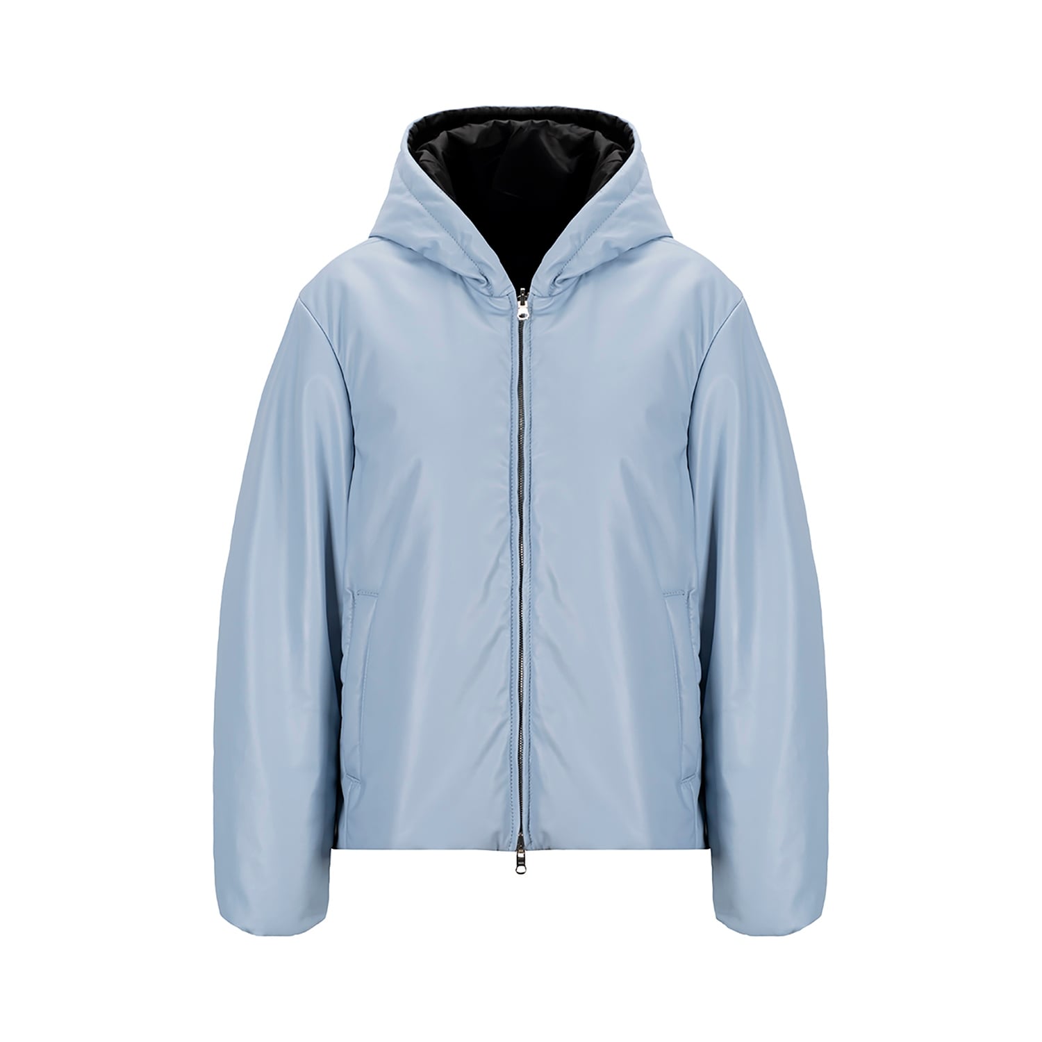 K15196 - LEATHER REVERSIBLE PUFFER JACKET