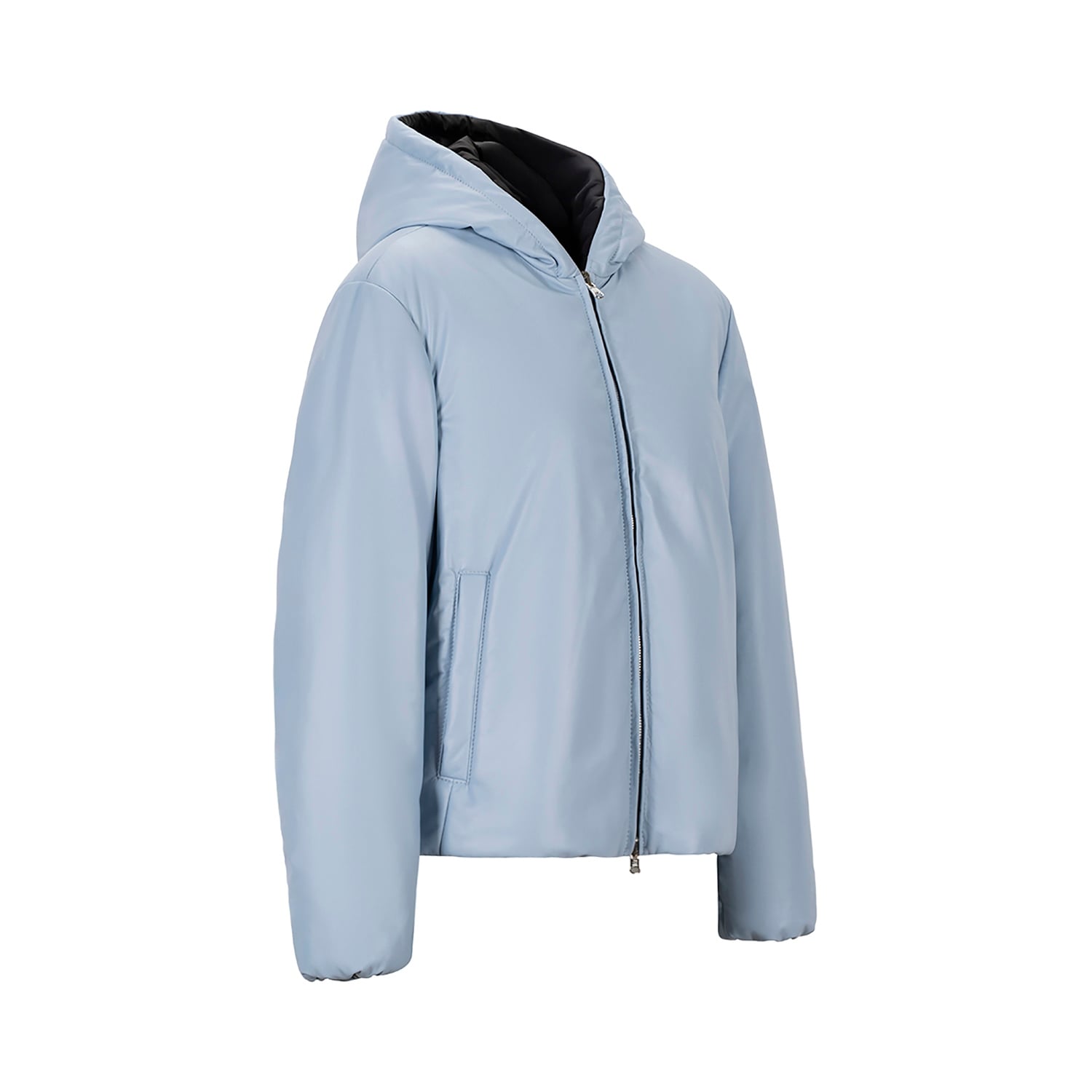 K15196 - LEATHER REVERSIBLE PUFFER JACKET