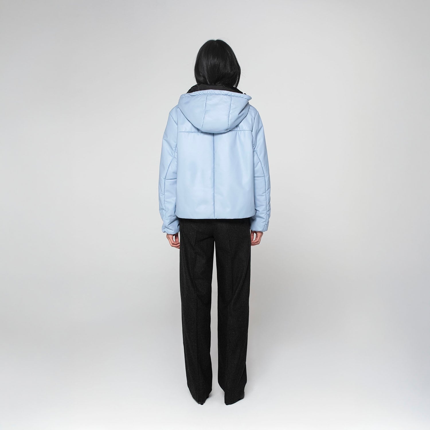 K15196 - LEATHER REVERSIBLE PUFFER JACKET