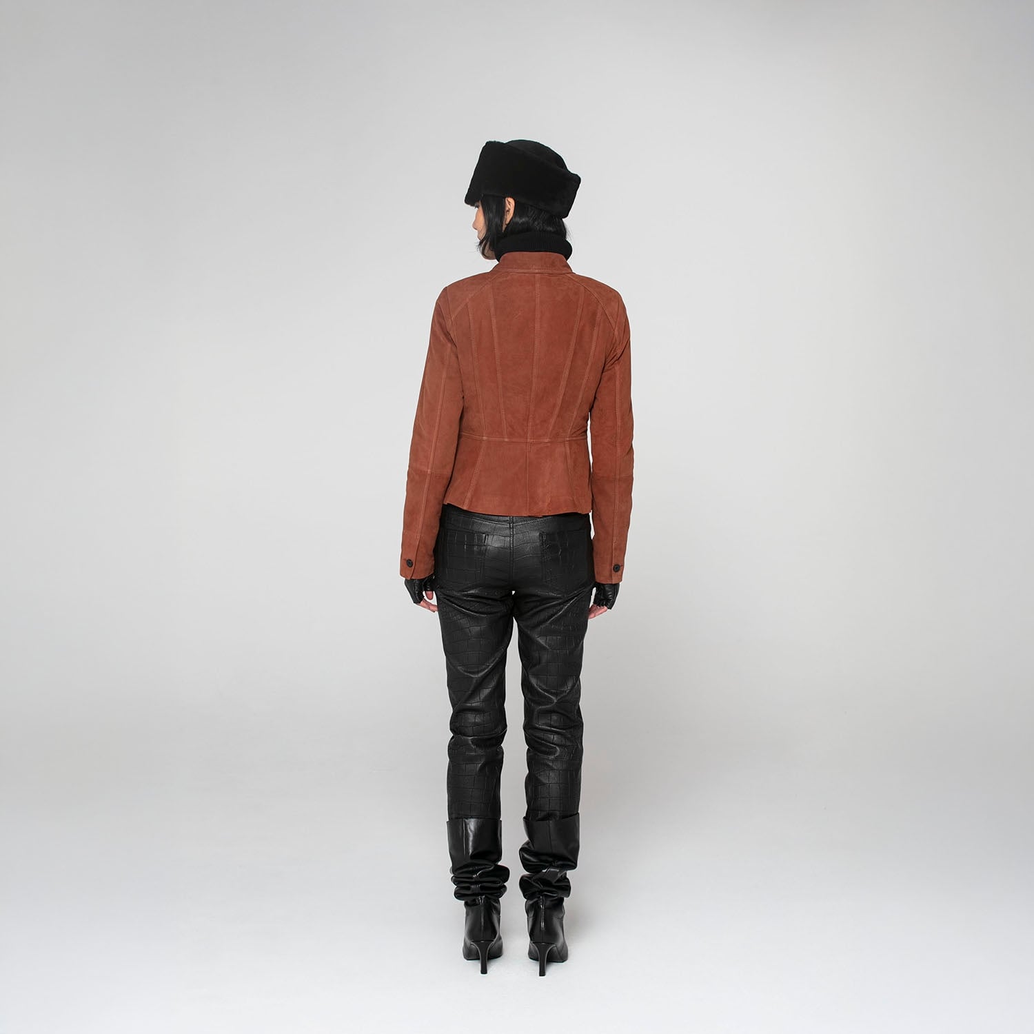 K152001 - LEATHER MINI FIELD JACKET