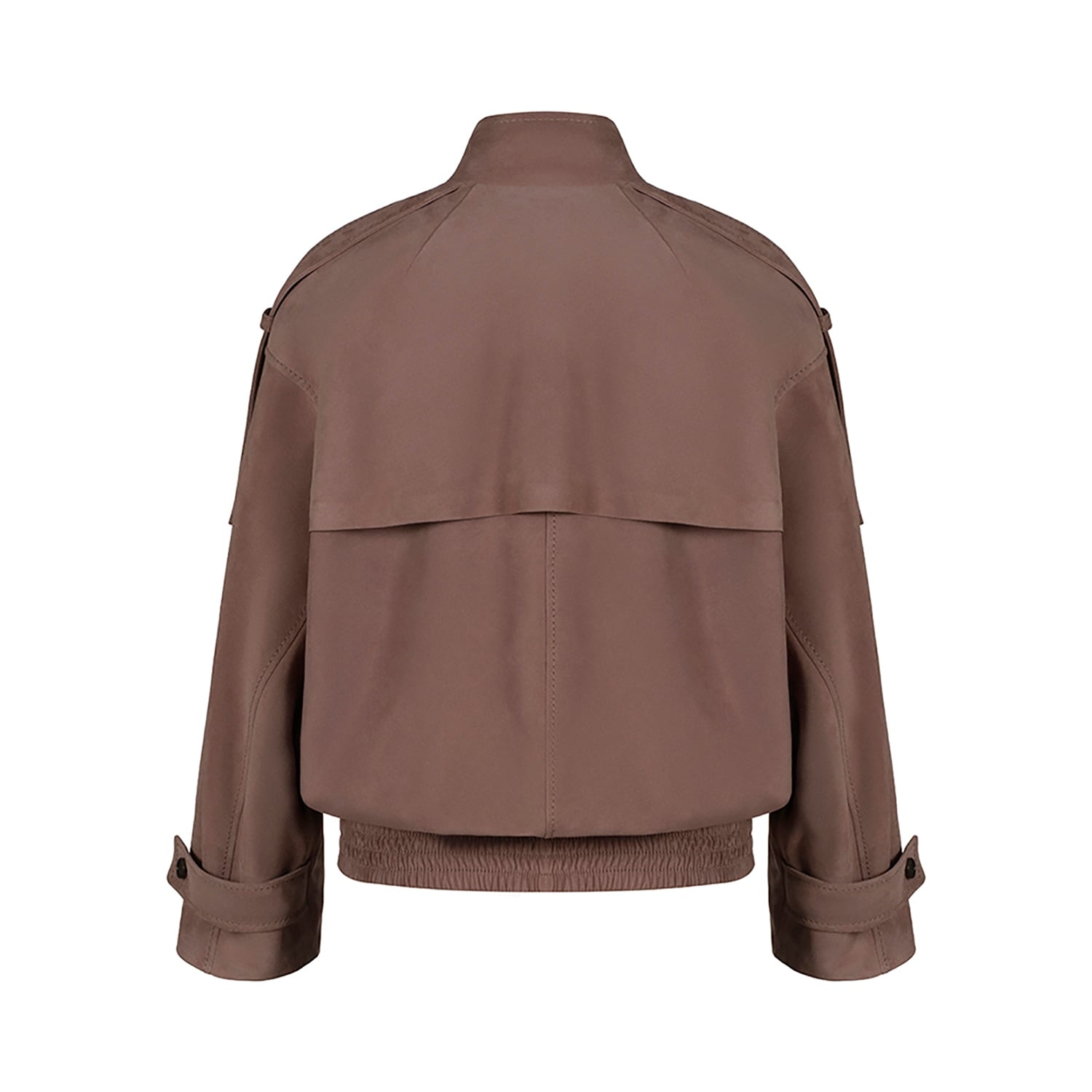 K152021 - LEATHER HIGH COLLAR BOMBER