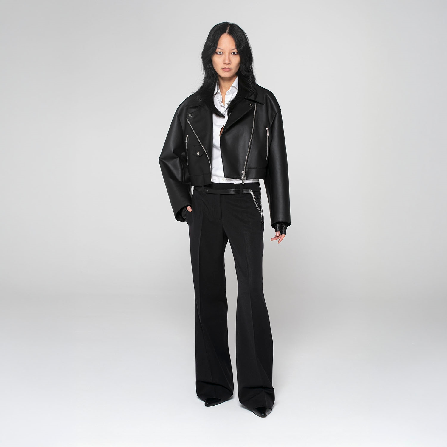 K15204 - LEATHER RELAXED FIT BIKER