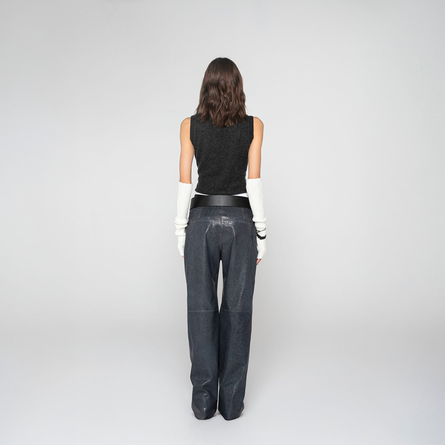 K15210 - LEATHER RELAXED FIT TROUSERS