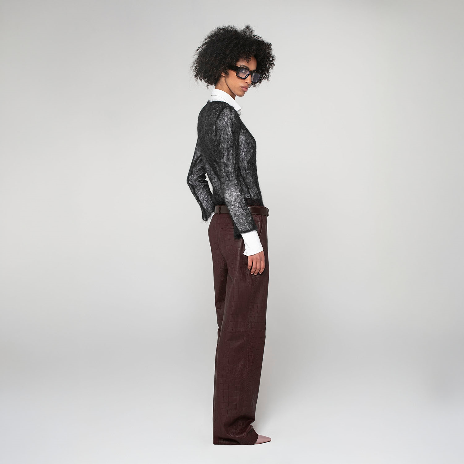 K152102 - LEATHER RELAXED FITTROUSERS