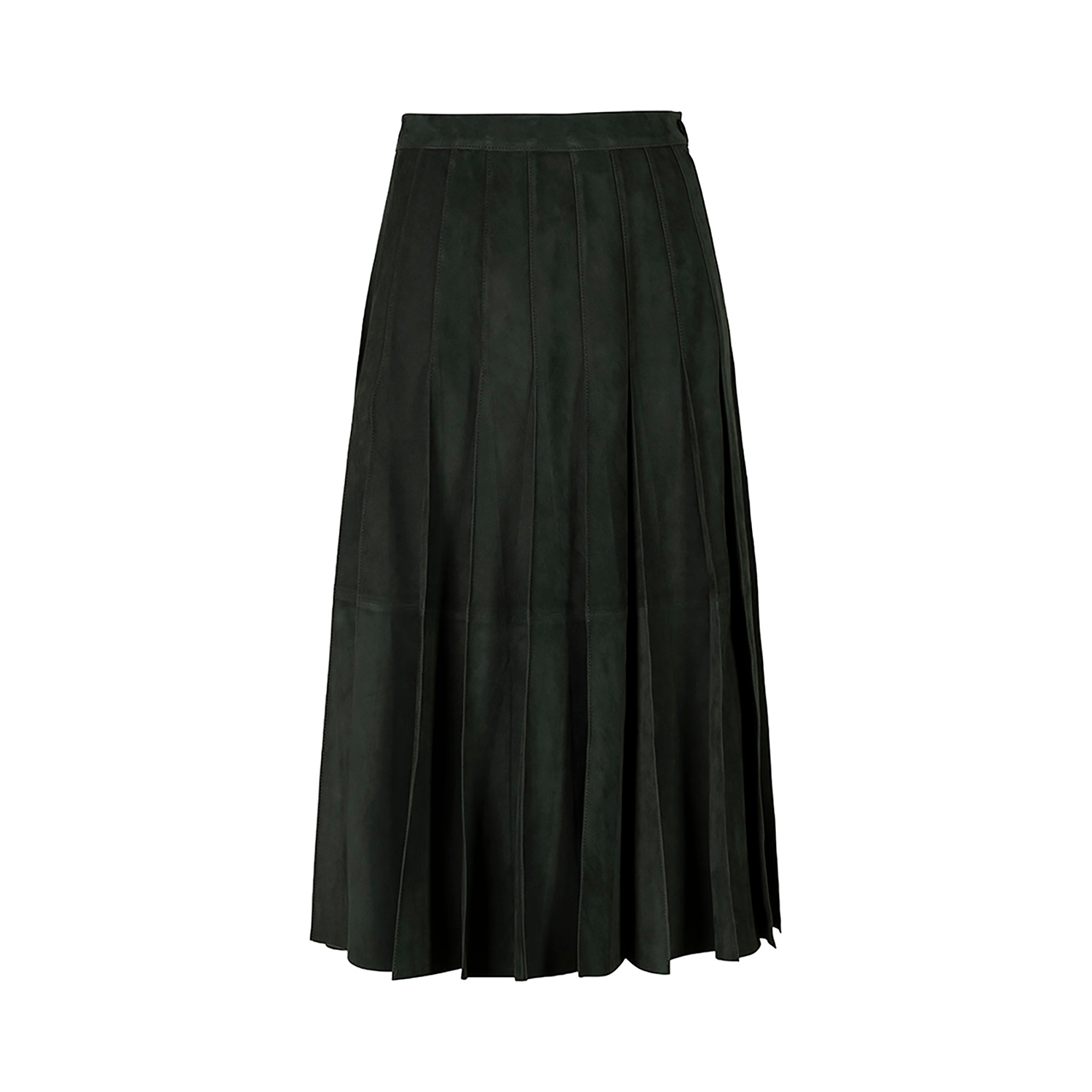 K152181 - LEATHER CUT PLEATS SKIRT