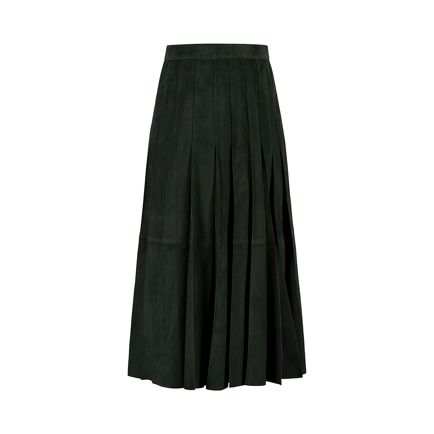 K152181 - LEATHER CUT PLEATS SKIRT