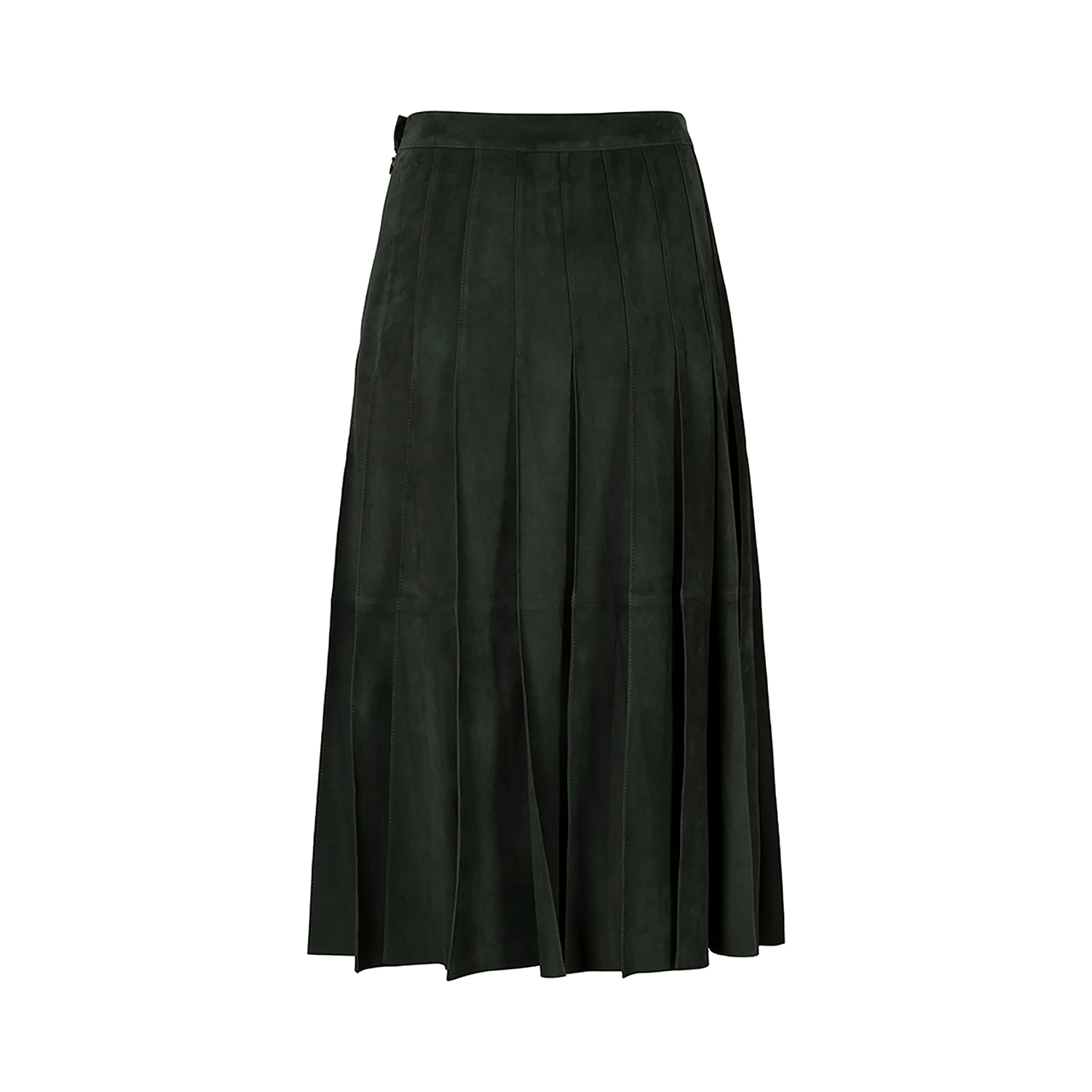 K152181 - LEATHER CUT PLEATS SKIRT
