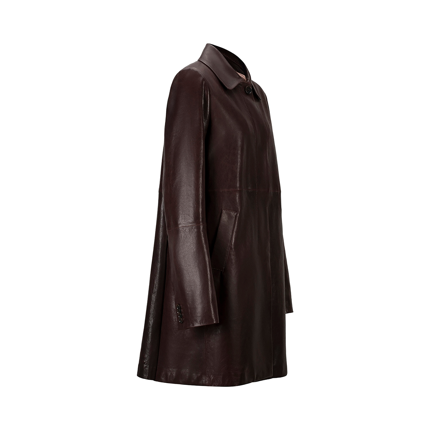 K15257 - LEATHER ROUNDED BACK COAT