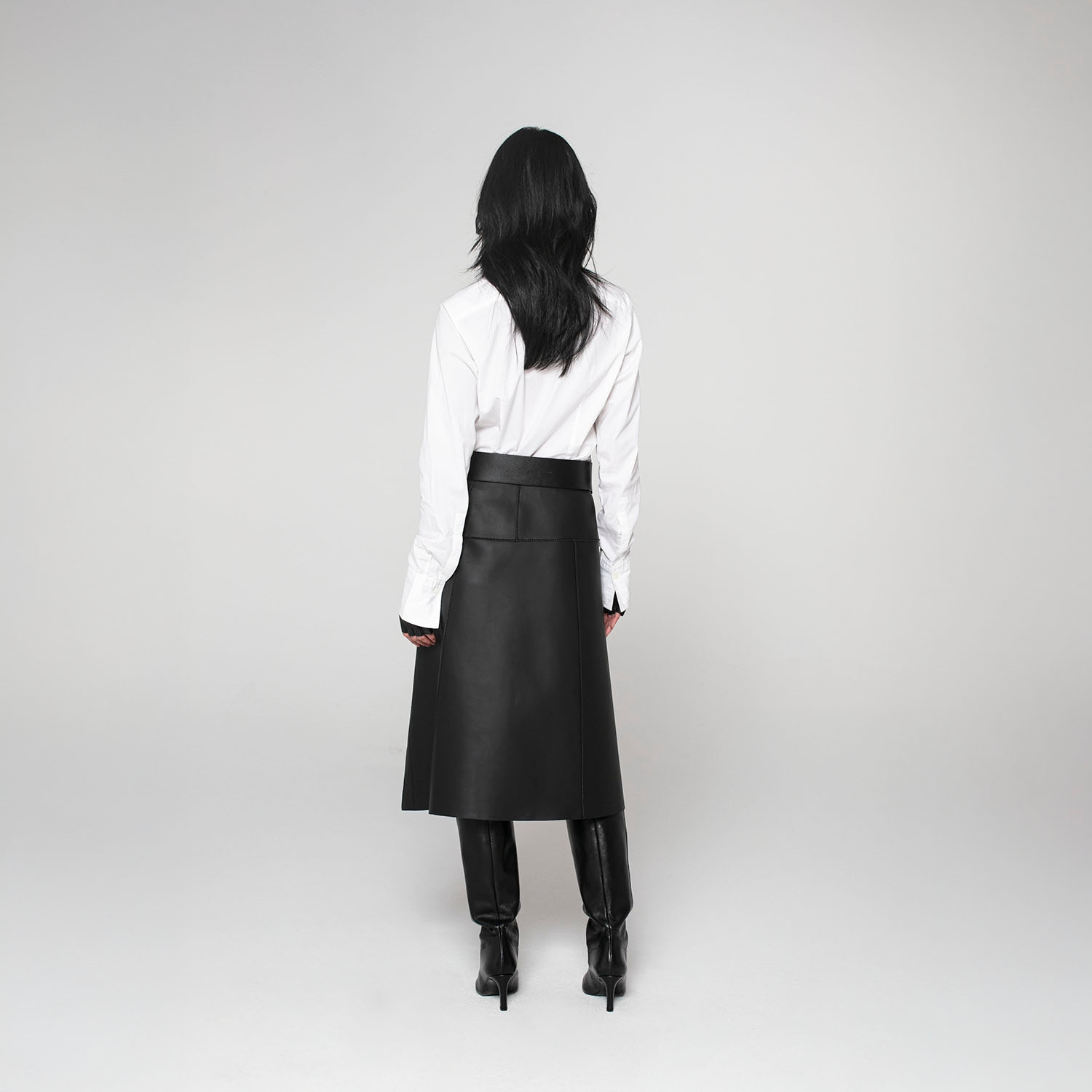 K15259 - LEATHER WRAP SKIRT