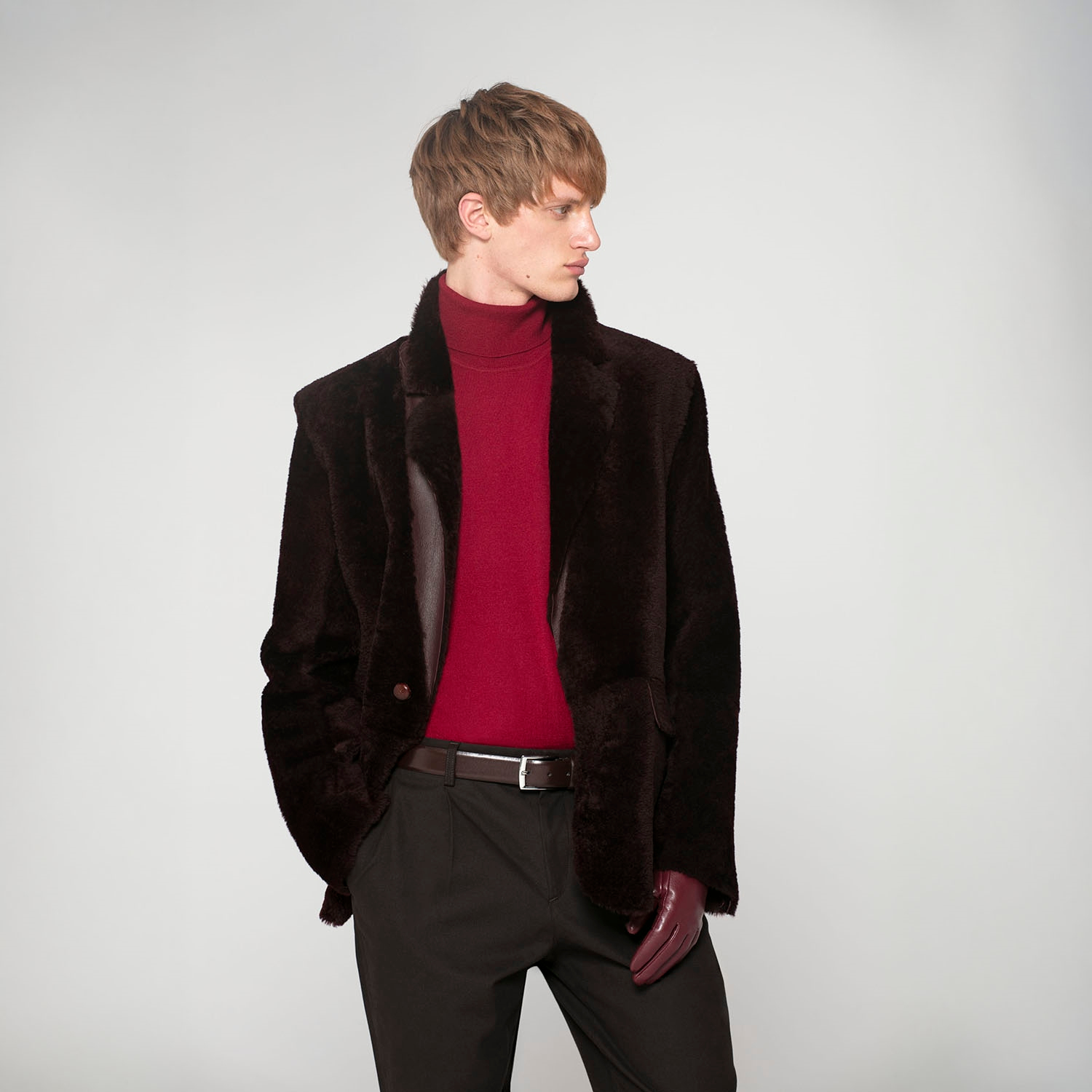 K15263 - SHEARLING BLAZER JACKET