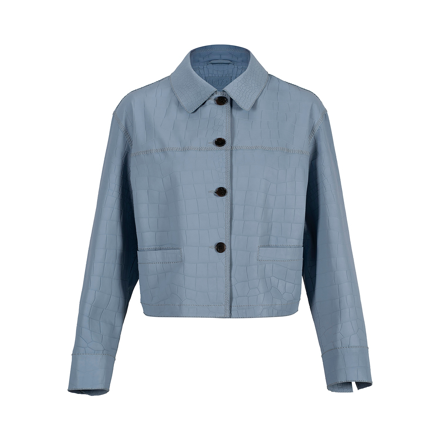 K15279 - LEATHER BOXY FIT JACKET