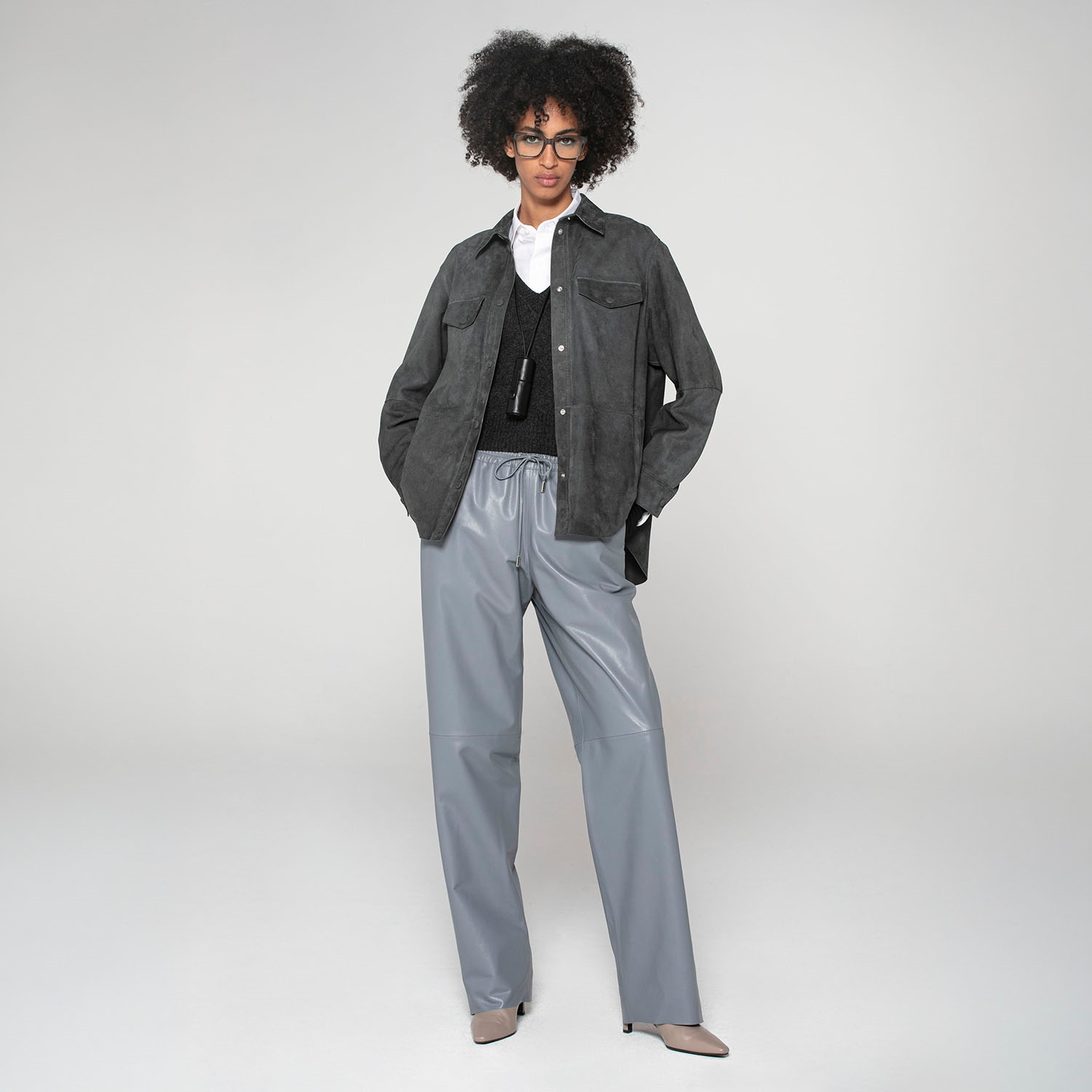 K15284 - LEATHER SHIRT JACKET