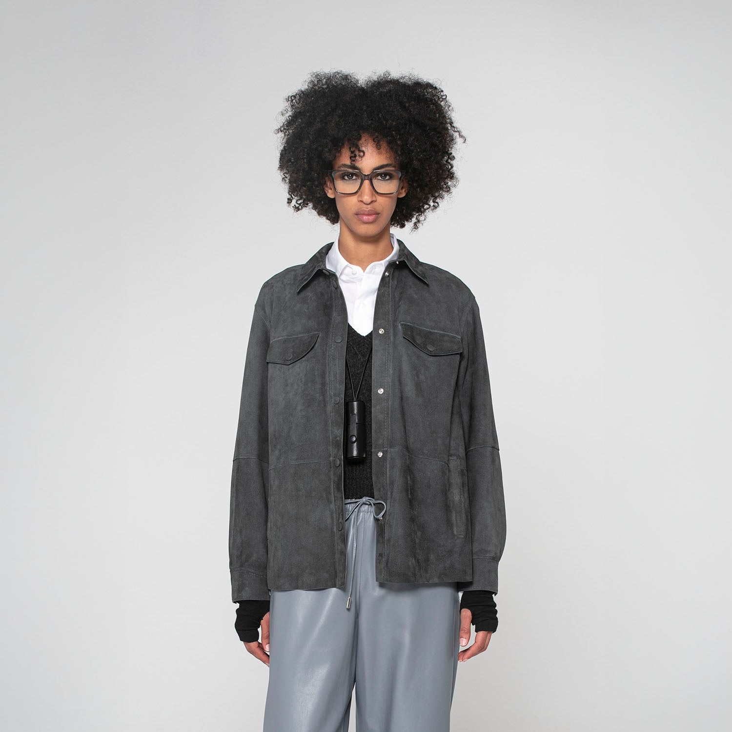 K15284 - LEATHER SHIRT JACKET