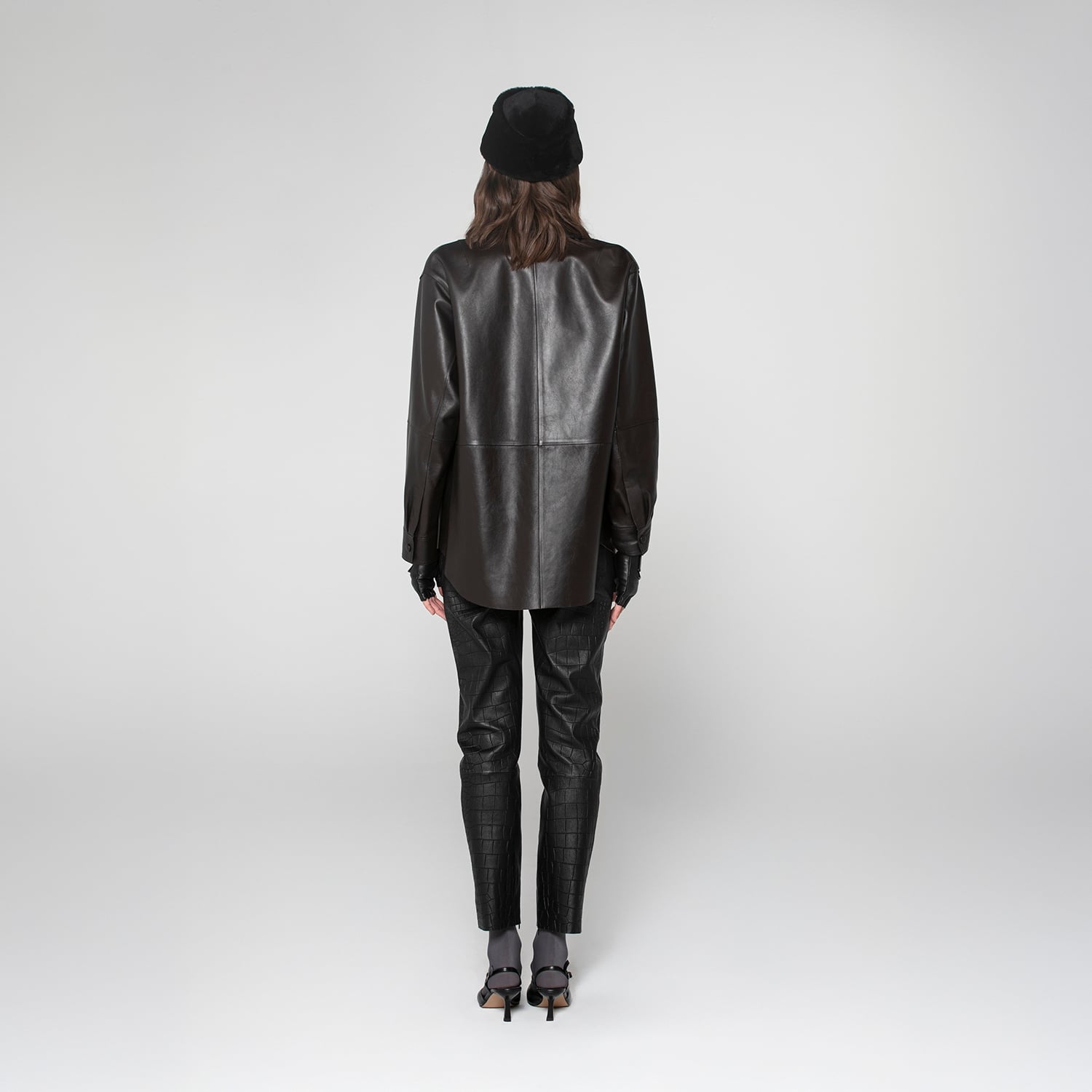 K152841 - LEATHER SHIRT JACKET