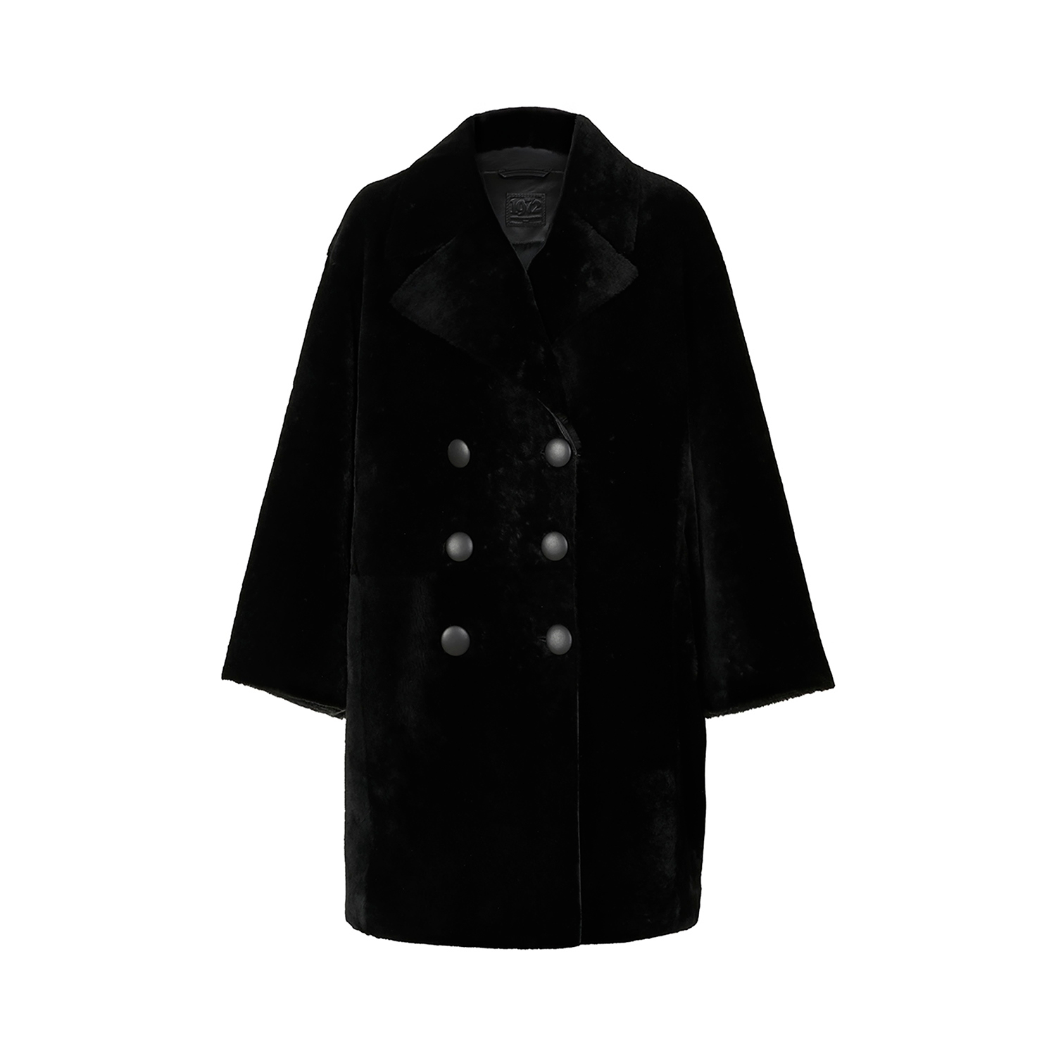 K15318-SHEARLING DOUBLE-BREASTED CABAN