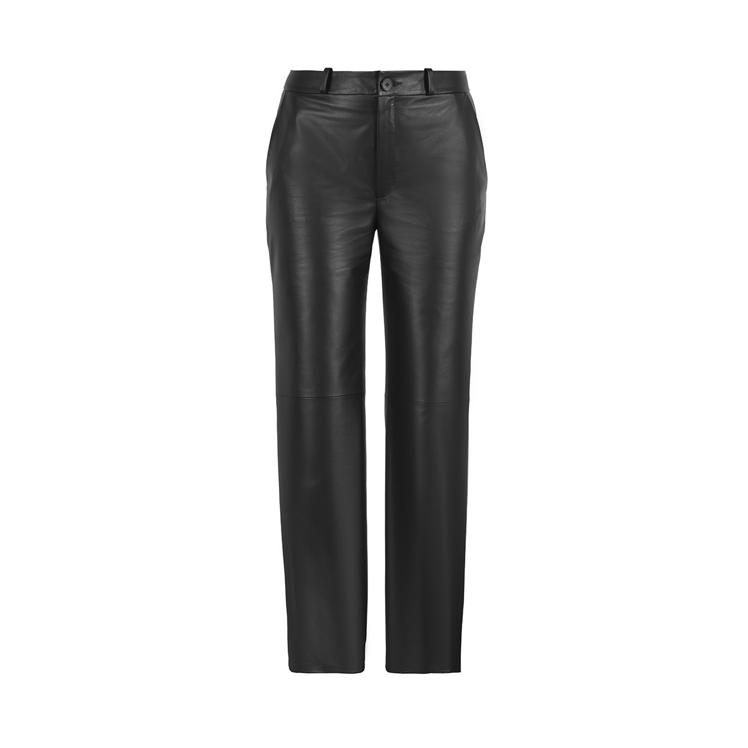 KK14844 | LEATHER RELAXED LEG PANTS