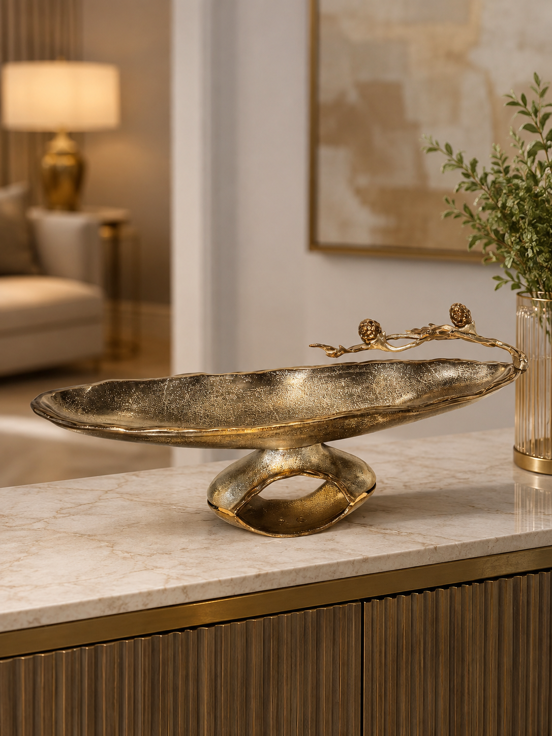 DekuvaDekuva Invee Home Uzun Yüksek Kase Dekoratif Salon Aksesuarıroyal-1