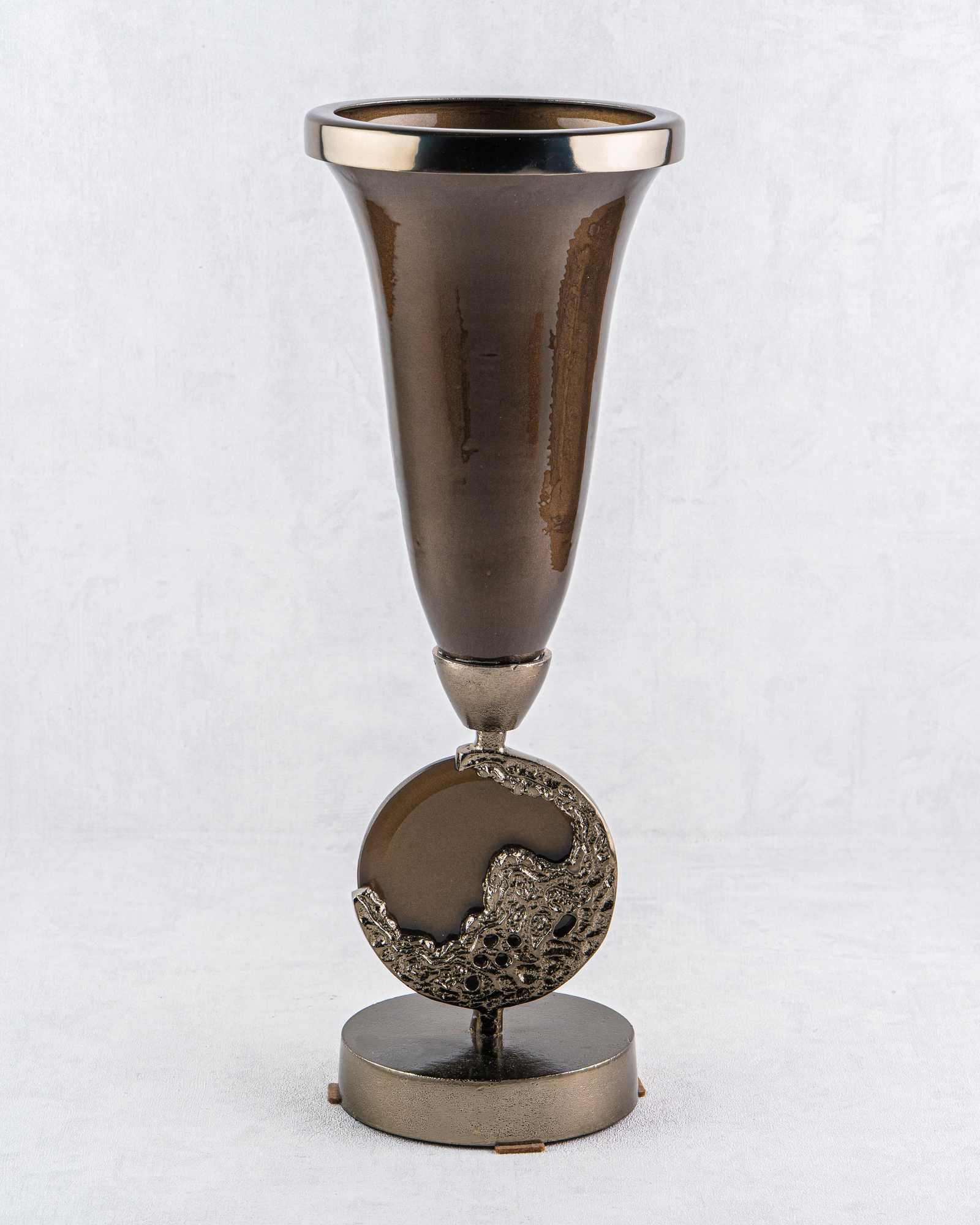 DekuvaGOLDEN DUST SMALL GLASS TALL VASELAMEDORE 1PNC-32226GD