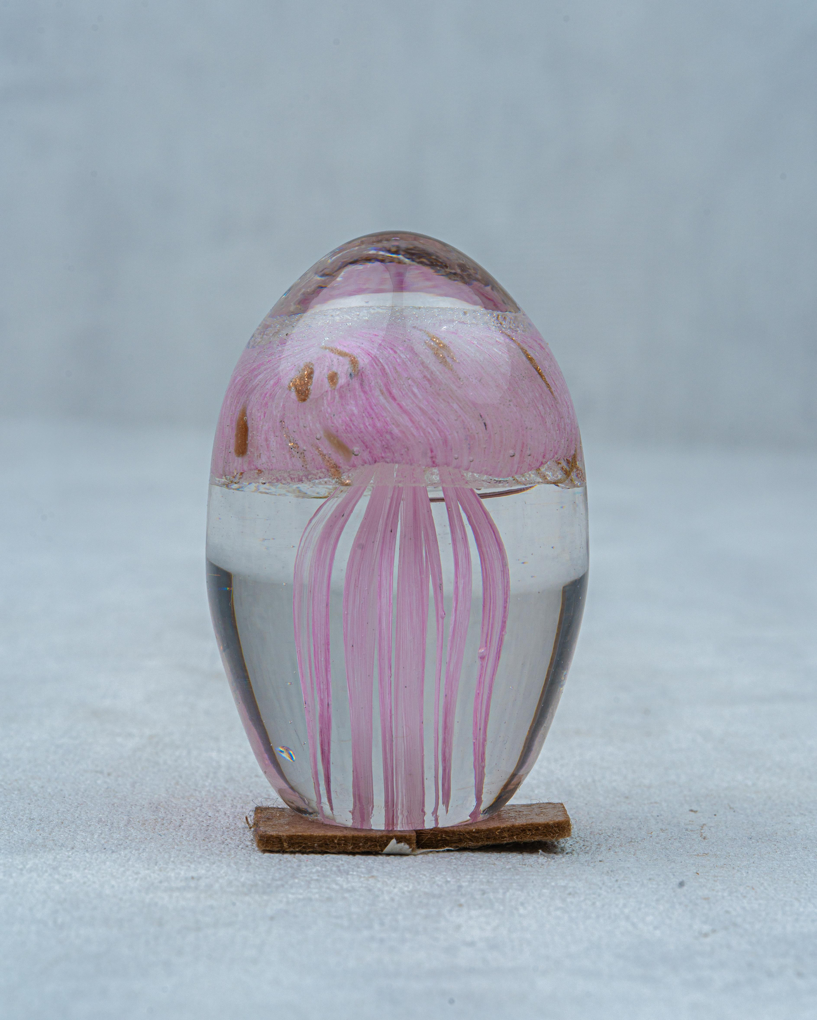 DekuvaJELLYFISH LIGHT PINK GLASS DECORLAMEDORE 1ZB-2158