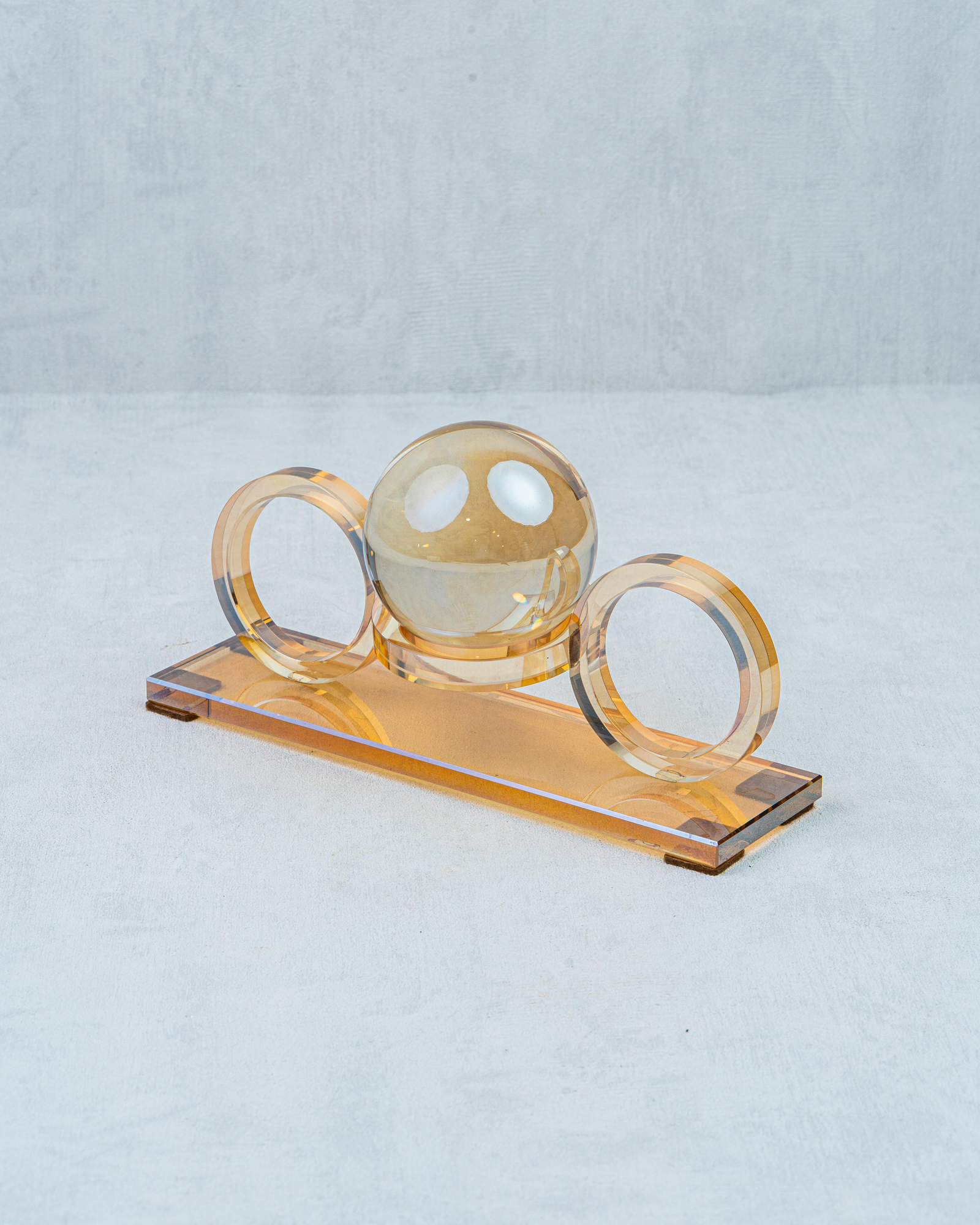 DekuvaKRİSTAL DEKORATİF AMBER RENK TOPLU OBJEINVEE HOME BJ0392-1