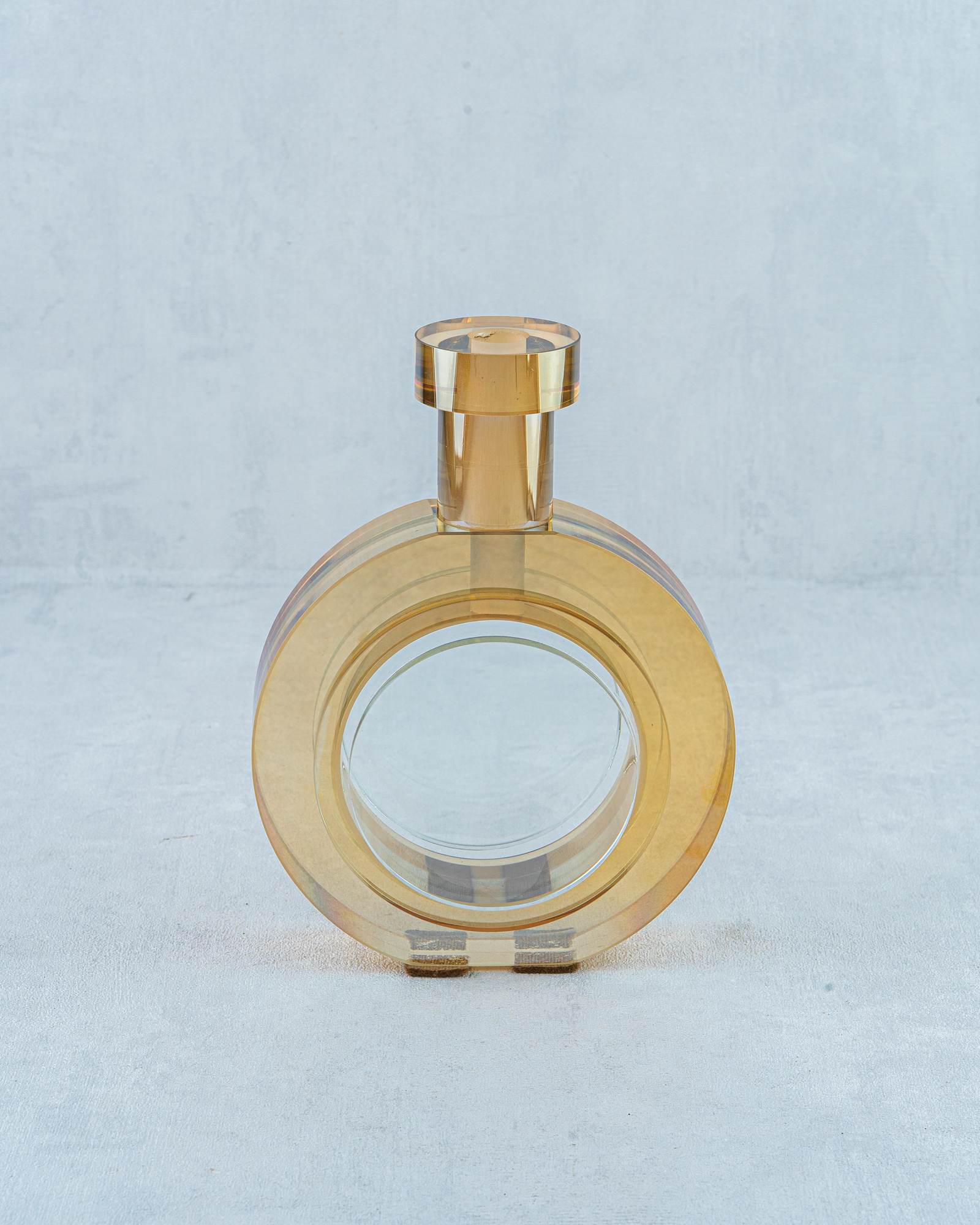 DekuvaKRİSTAL VAZO AMBER KÜÇÜK BOYAYDINEV 81481