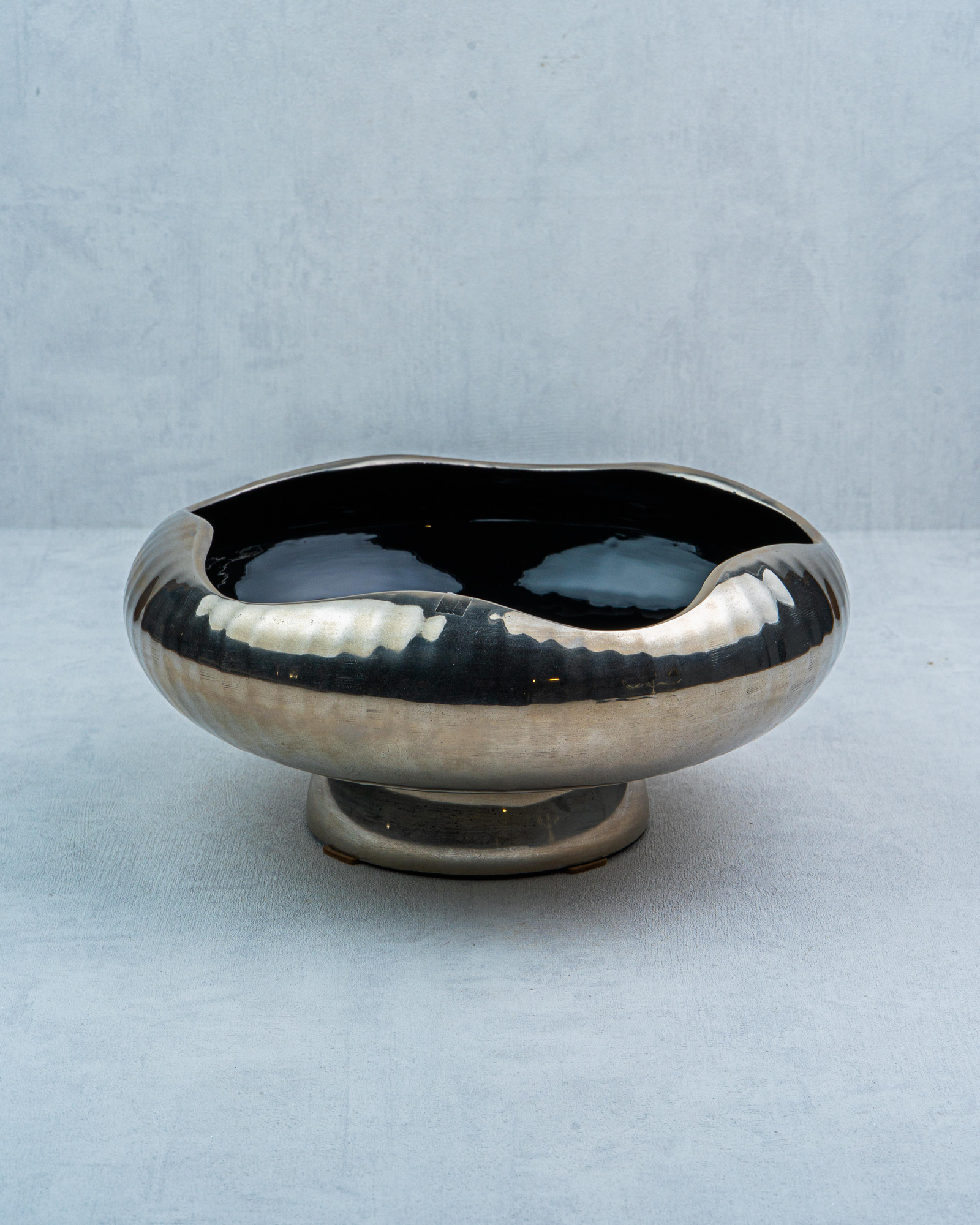 DekuvaLAMEDORE AUTUMN NICKEL BLACK LARGE FRUIT BOWL 30*30*10LAMEDORE 1AG-047LN