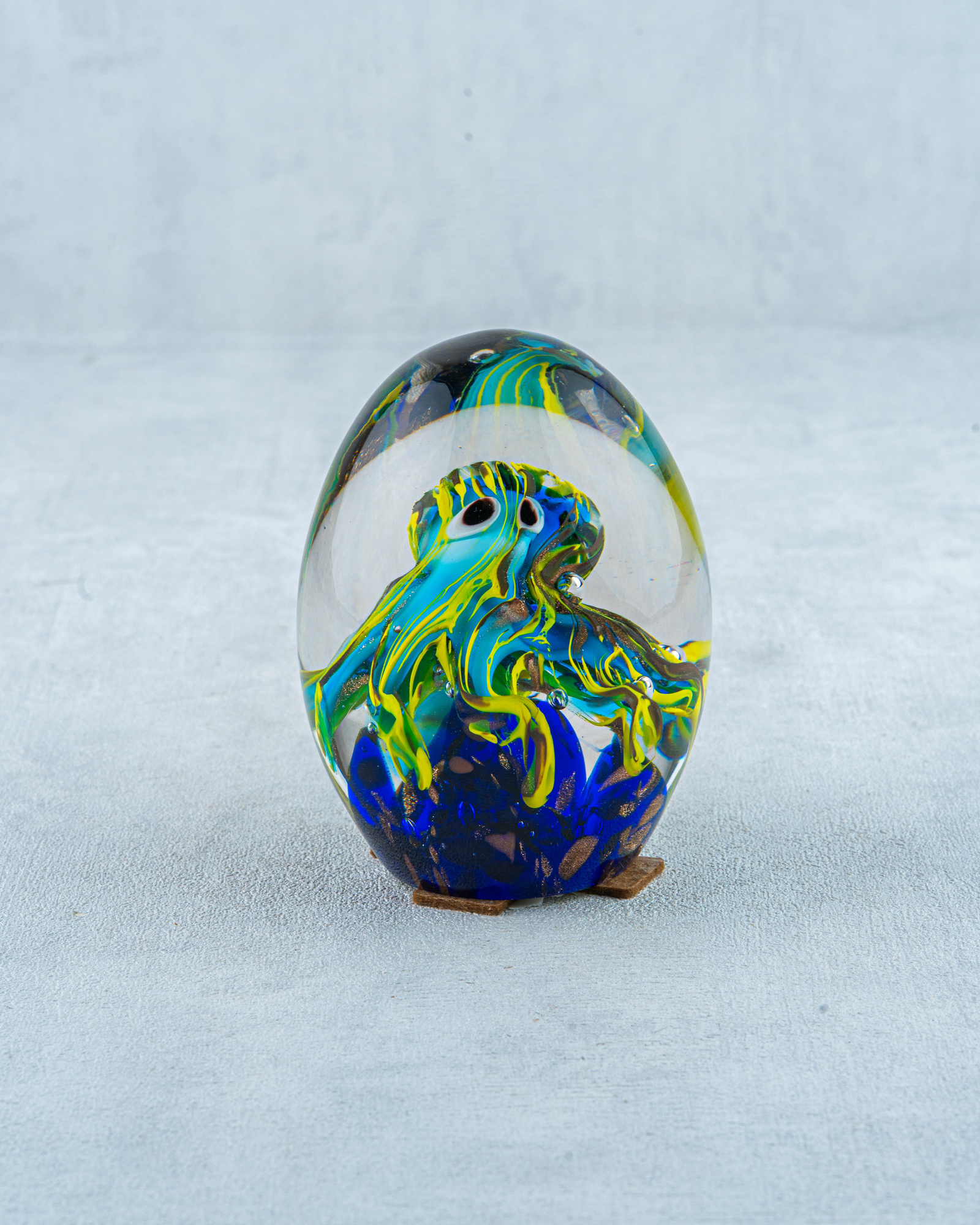 DekuvaOCTOPUS GREEN INK GLASS DECORLAMEDORE 1ZB-2605