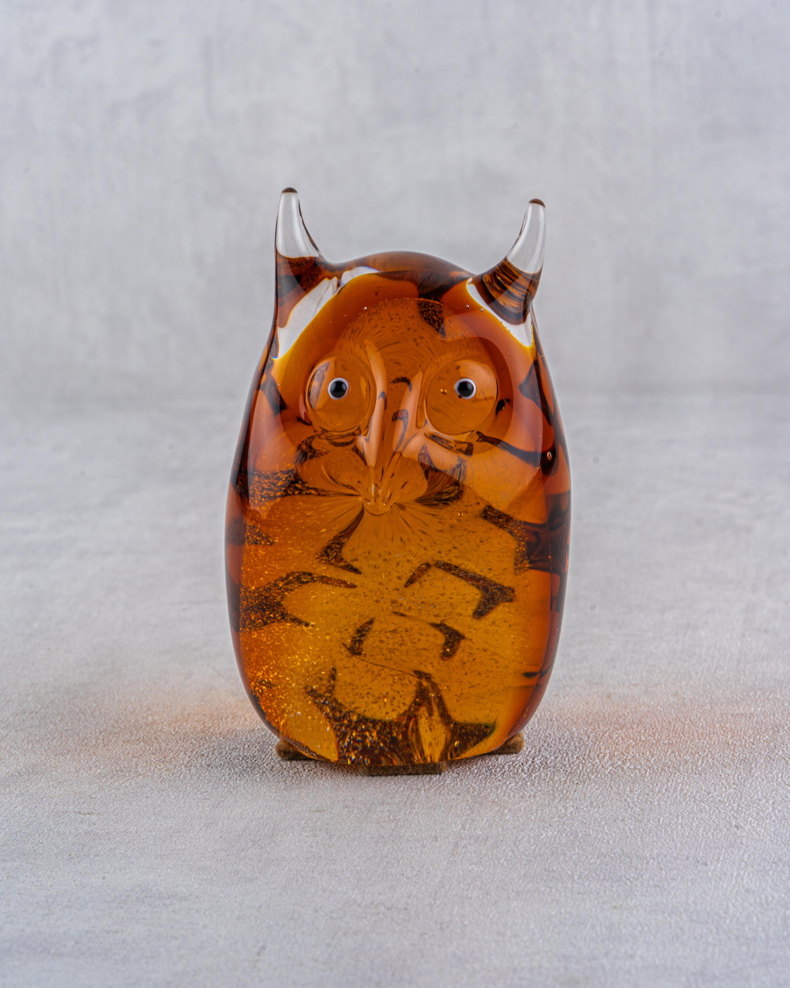DekuvaOWL YELLOW GLASS DECORLAMEDOR 1ZB-10612