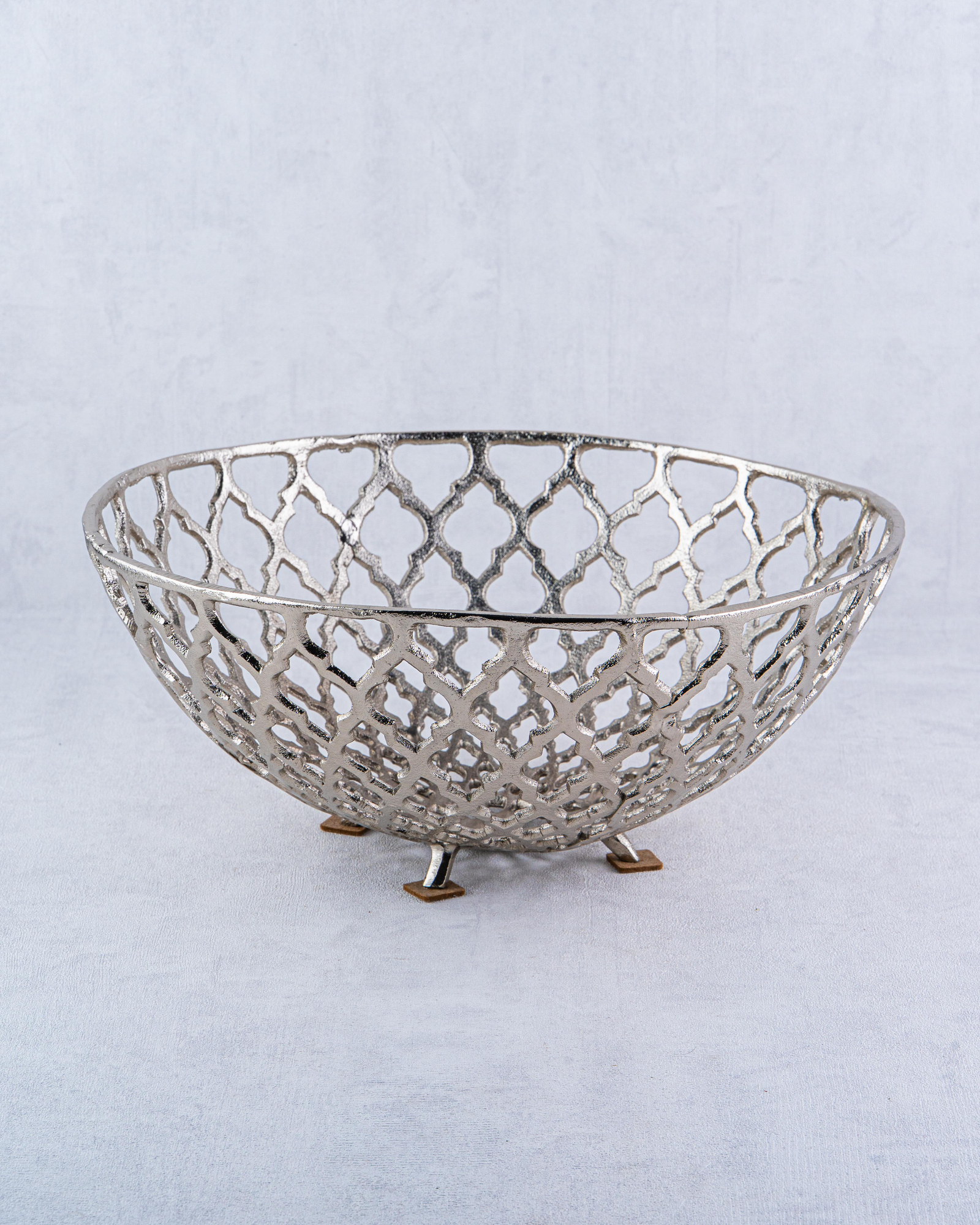 DekuvaQUAD NICKEL MEDIUM DECORATIVE BOWL 36*36*17LAMEDORE 1AL-Q5938MN