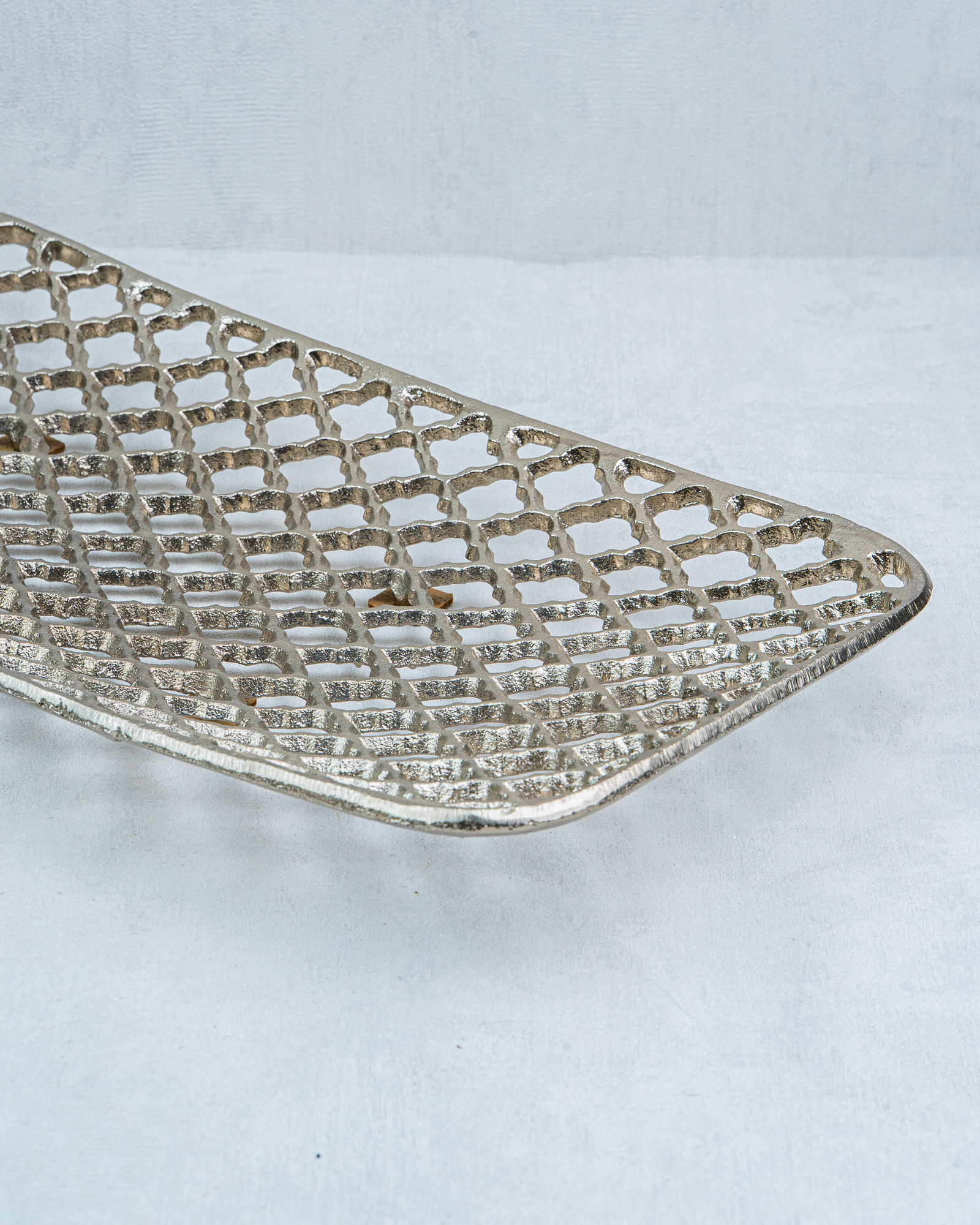 DekuvaQUAD NICKEL SMALL TRAY 50*23*4CMLAMEDORE 1AL-Q6165SN