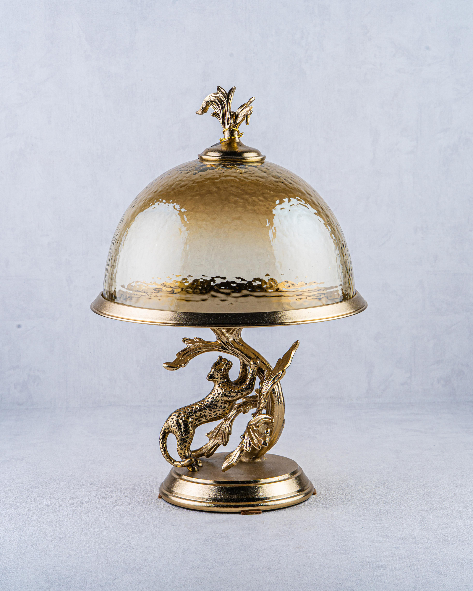 DekuvaRUSTIC GOLD AND OMBRE BROWN GLASS BOWLGÜVEN BG-35