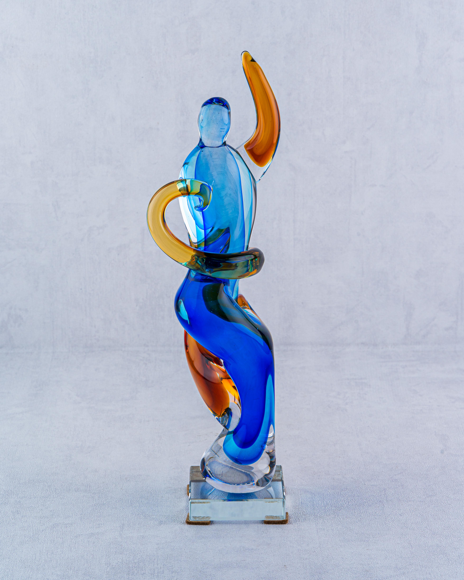 DekuvaSINGLE BLUE YELLOW ORANGE GLASSLAMEDORE 1ZB-4374