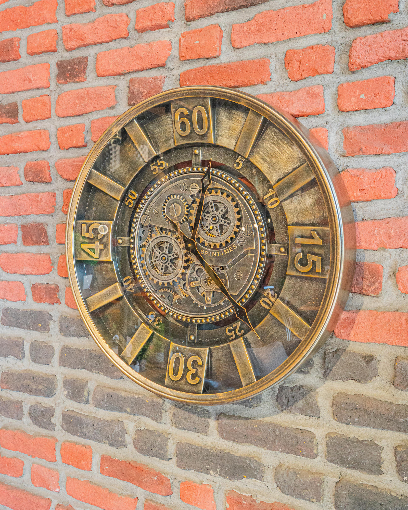Invee HomeInvee Home Antique Gümüş Lüks Çarklı Duvar Saati 60 cmINVEE HOME TIME-300