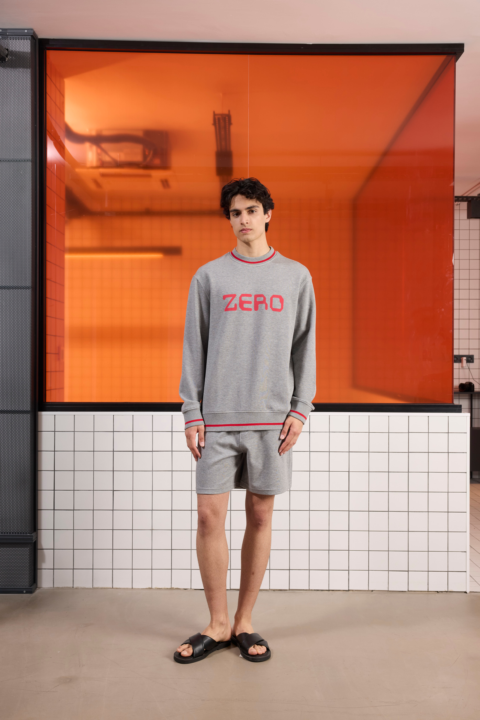 Bisiklet Yaka Baskı Detaylı Regular Fit Erkek Sweatshirt