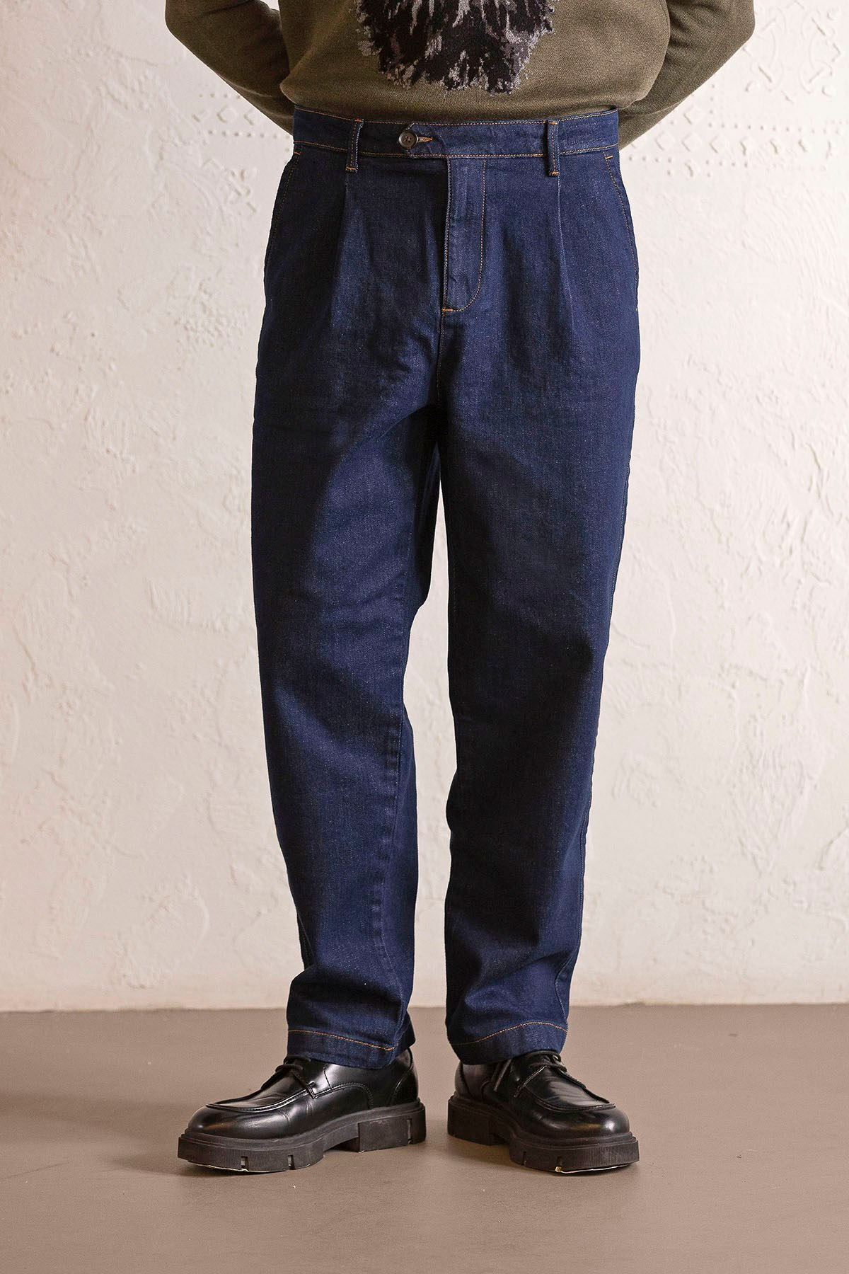 Gusto Detaylı Baggy Fit Denim Erkek Pantolon