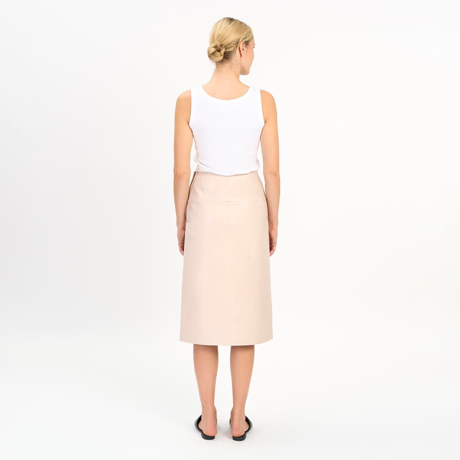K14416 | Leather Bell-Shaped Skirt
