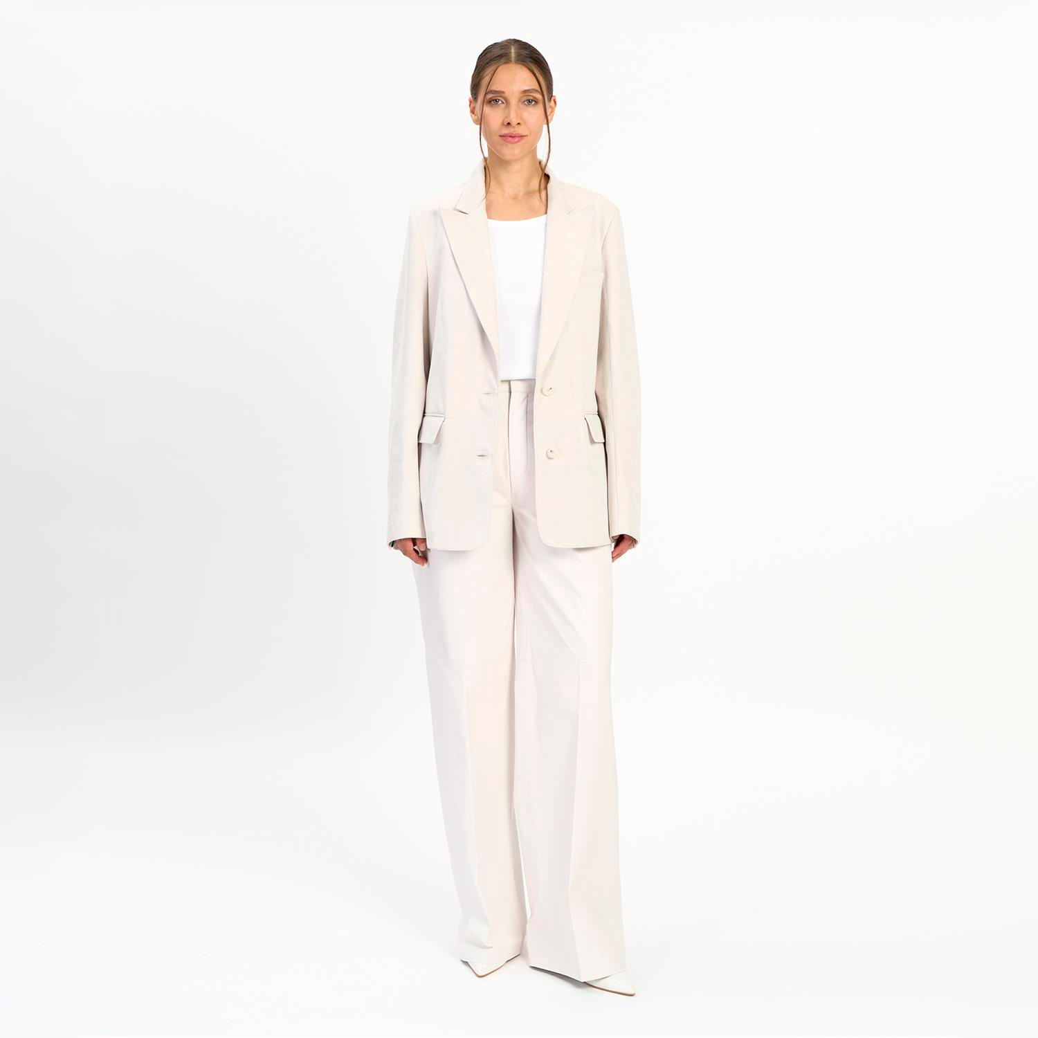 K14427 | LEATHER OVERSIZED BLAZER