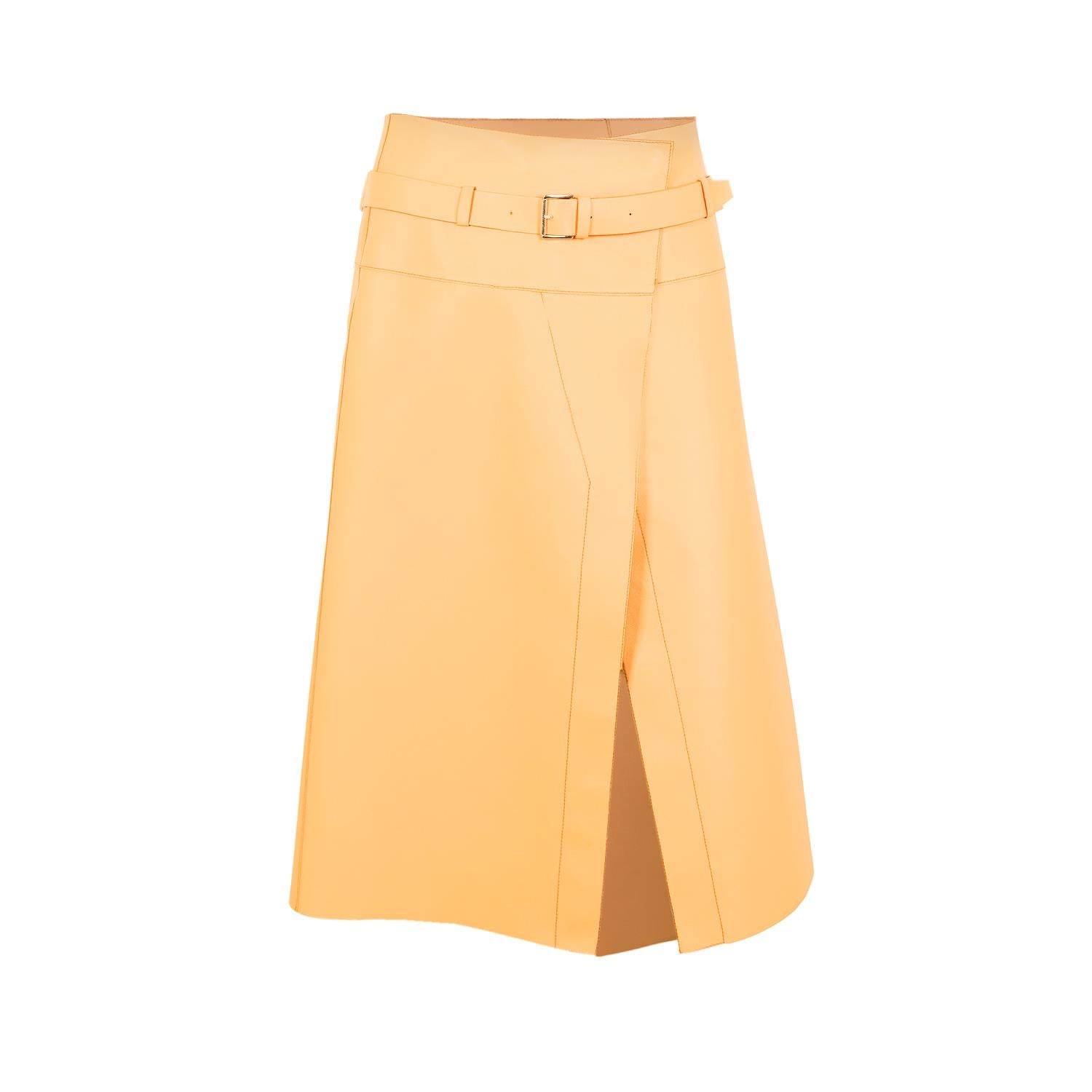 K14444 | LEATHER REVERSIBLE PORTAFOGLIO SKIRT