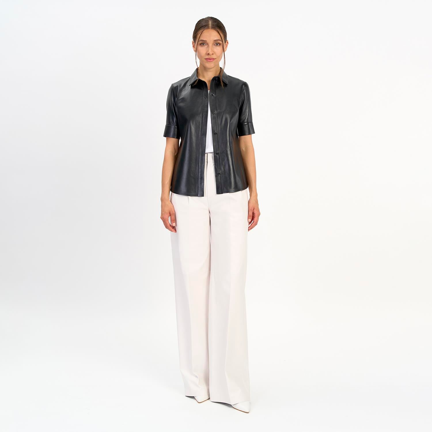 K14457 | Leather Classic Short Sleeve Shirt